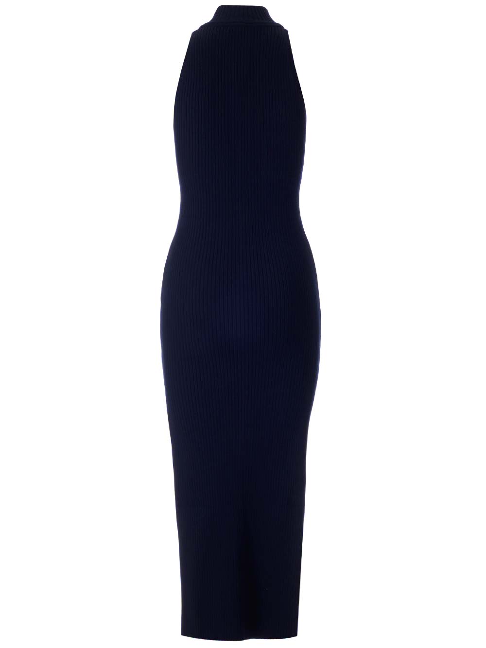 Shop Courrèges Sleeveless Knit Dress In Blue