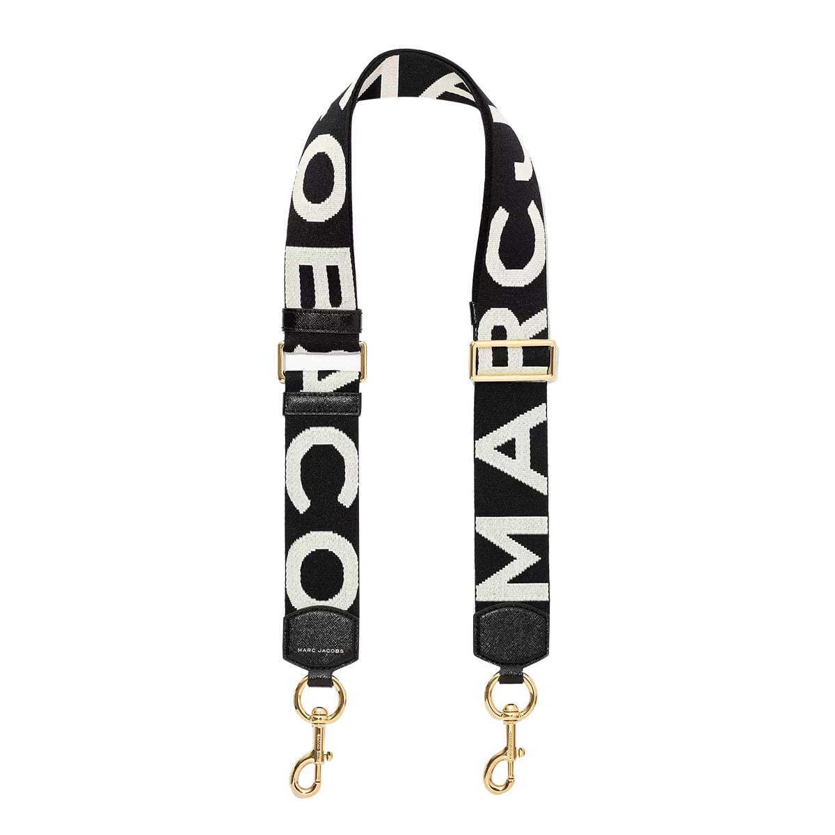 Marc Jacobs The Logo Webbing Strap In Black