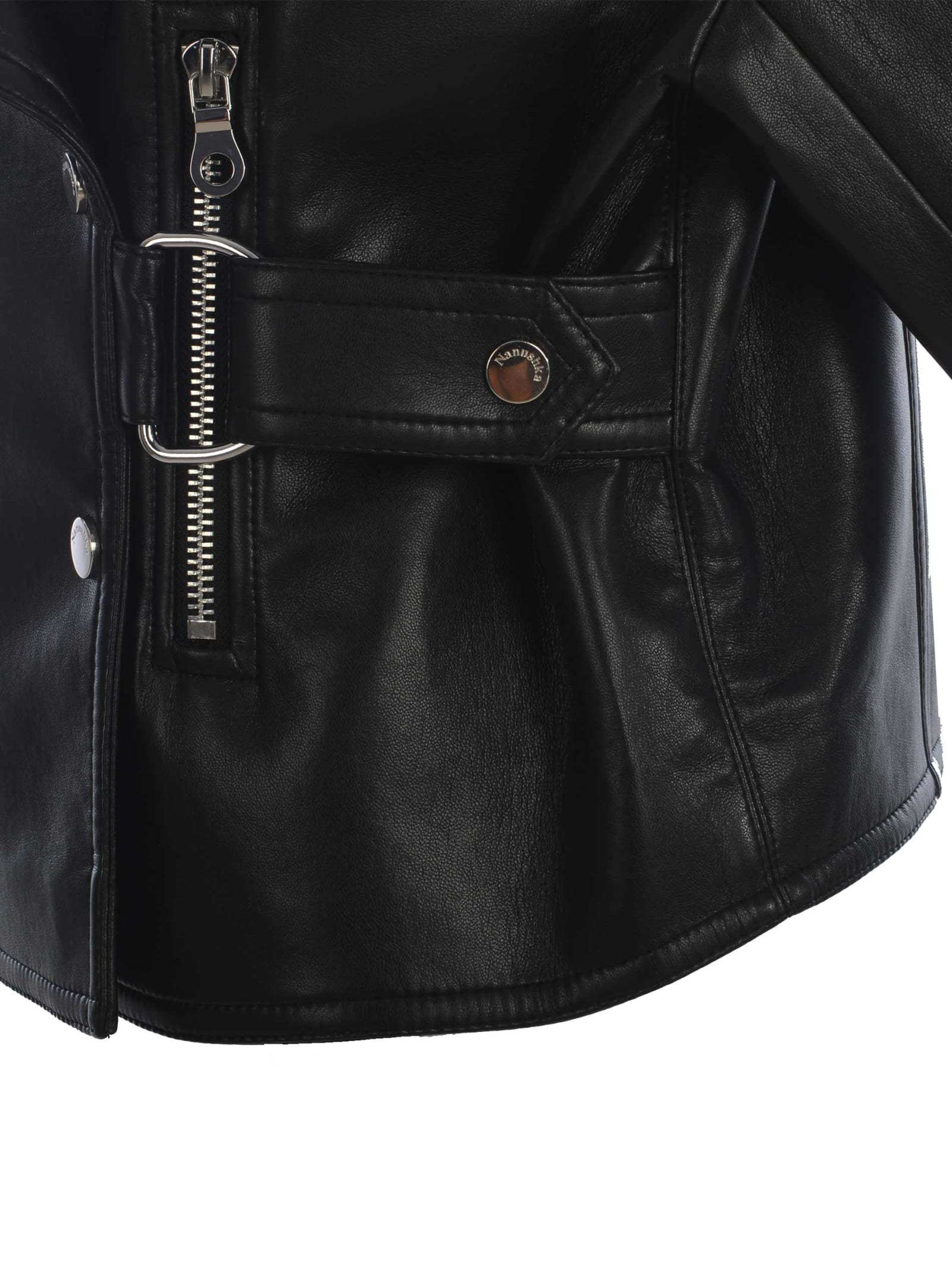 Shop Nanushka Jacket  Ado Made Of Regenerated Leather In Black
