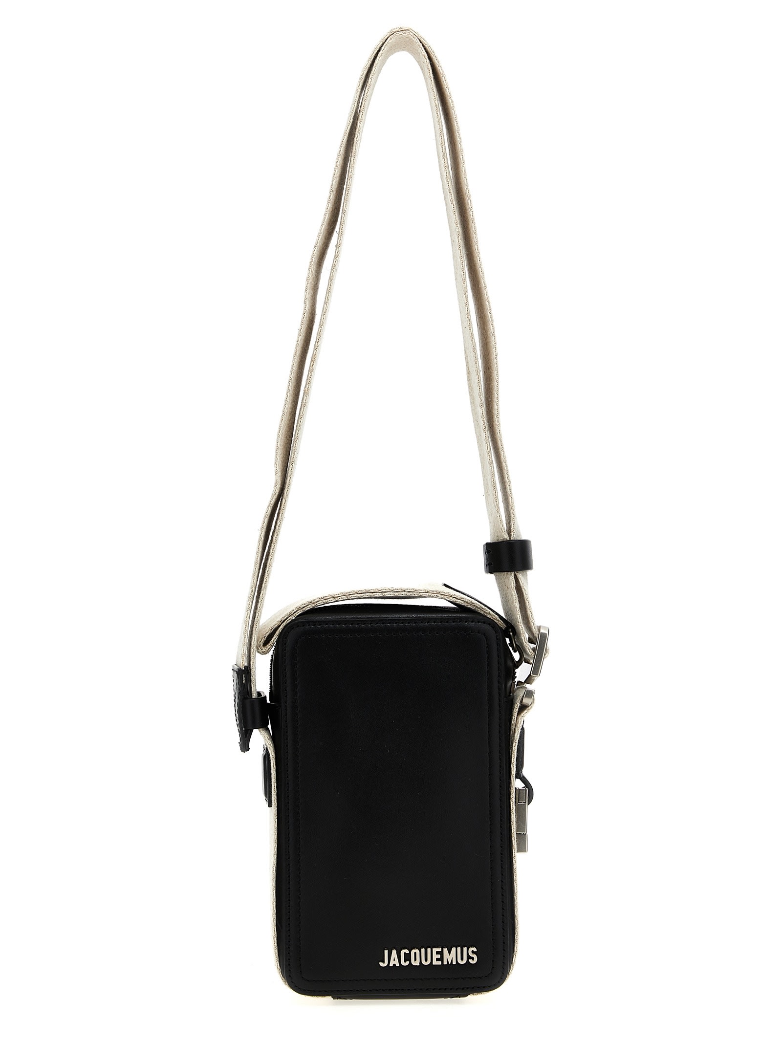 Shop Jacquemus La Cuerda Vertical Crossbody Bag In Black