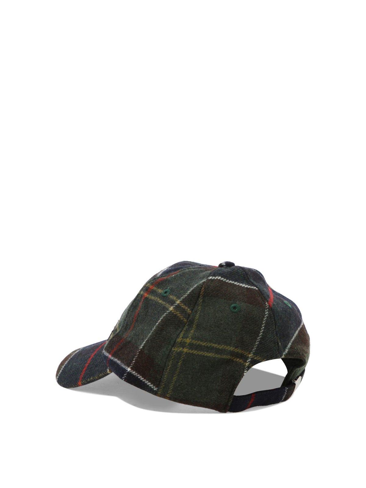 Barbour Galingale Tartan Sports Cap In Green