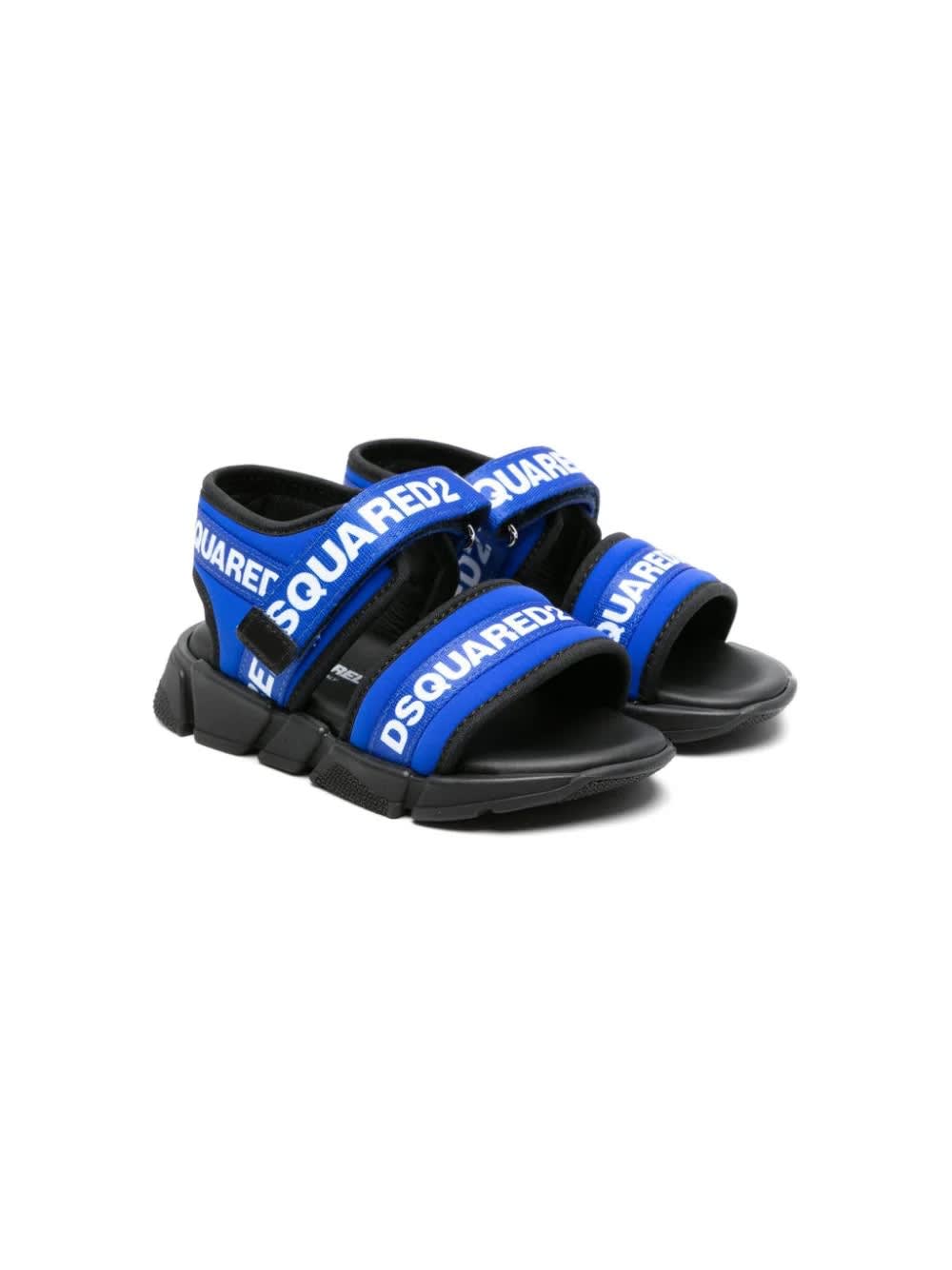 Dsquared2 Kids' Sandals With Logo In Blue