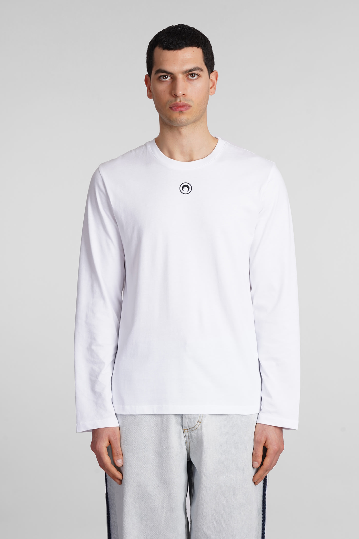 Shop Marine Serre T-shirt In White Cotton