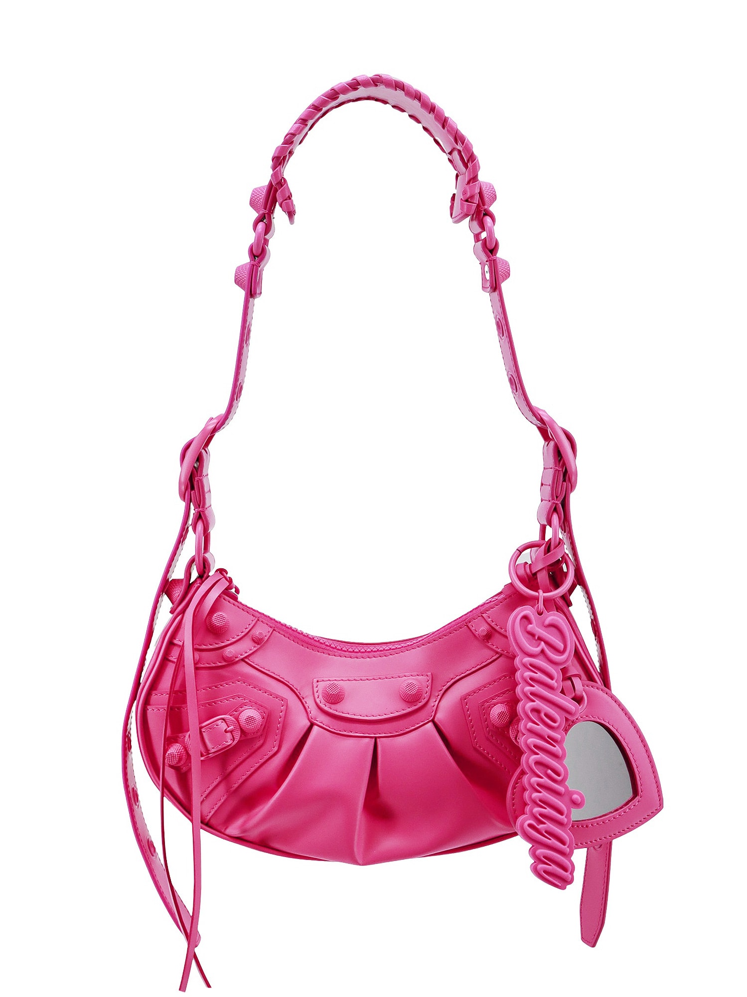 Shop Balenciaga Le Cagole Xs Shoulder Bag In Fuchsia