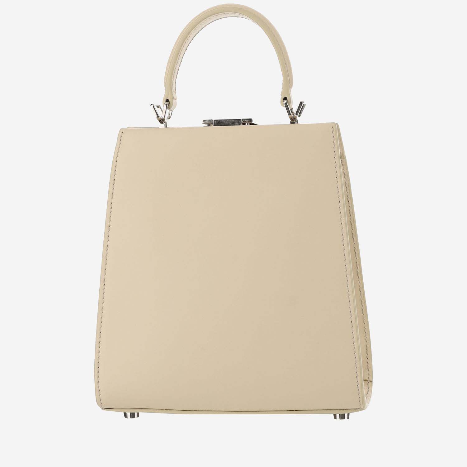 Armarium Anna Mini Leather Handbag In Beige