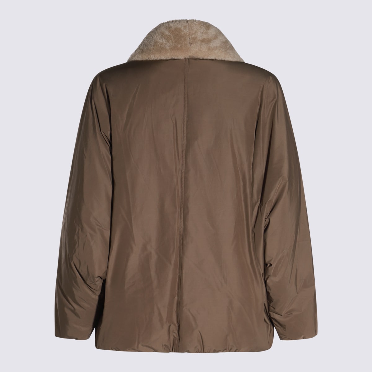 Shop Brunello Cucinelli Brown Down Jacket