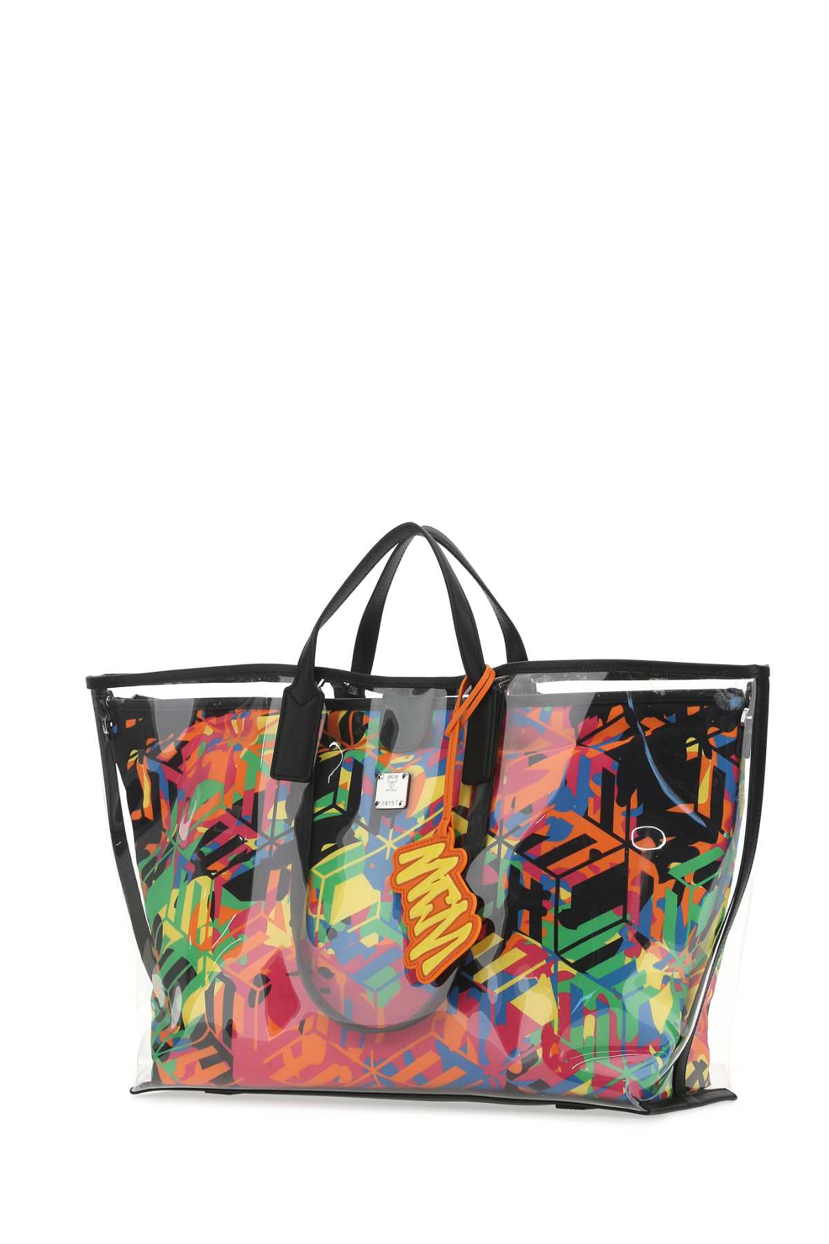 Shop Mcm Multicolor Nylon And Pvc Shopping Bag In Mt