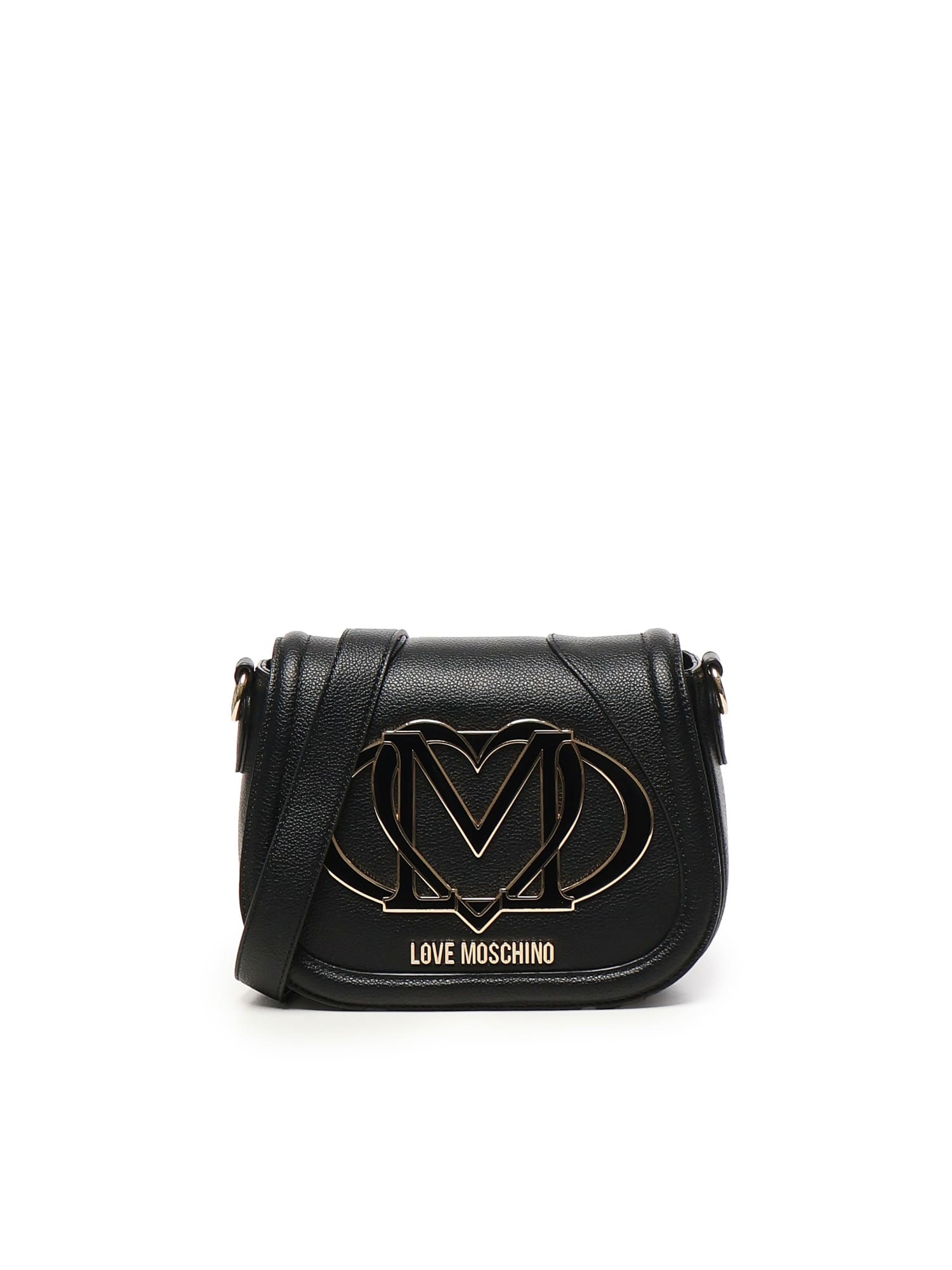 Love Moschino Shoulder Bag With Maxi Logo In Black