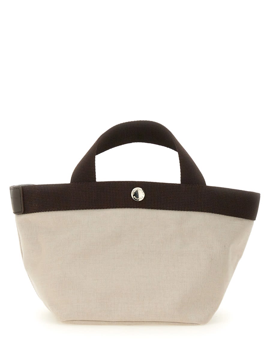 Herve Chapelier Small Shopping Bag In White