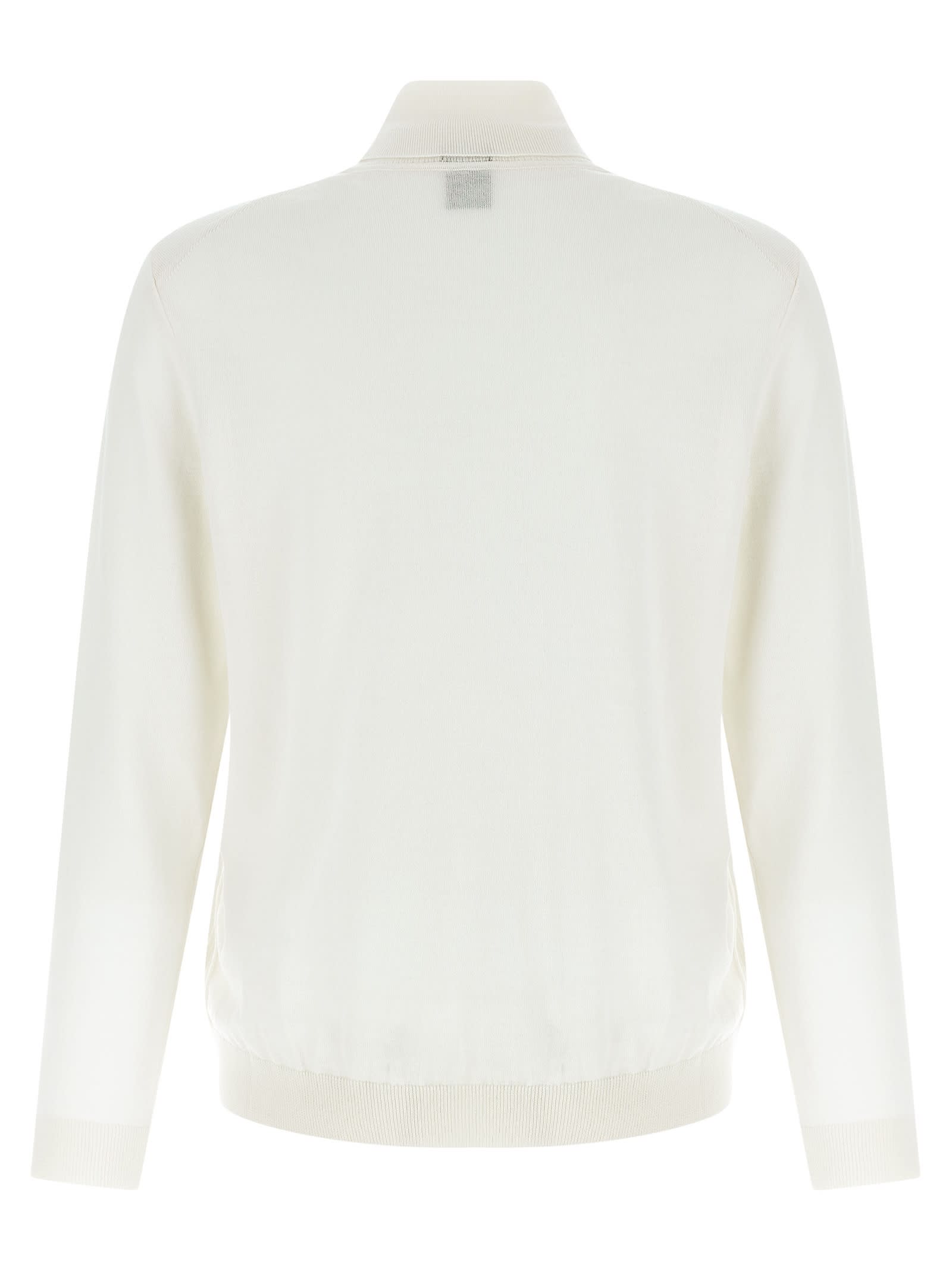 Hugo Boss Boss Musso Virgin Wool Turtleneck Sweater In White