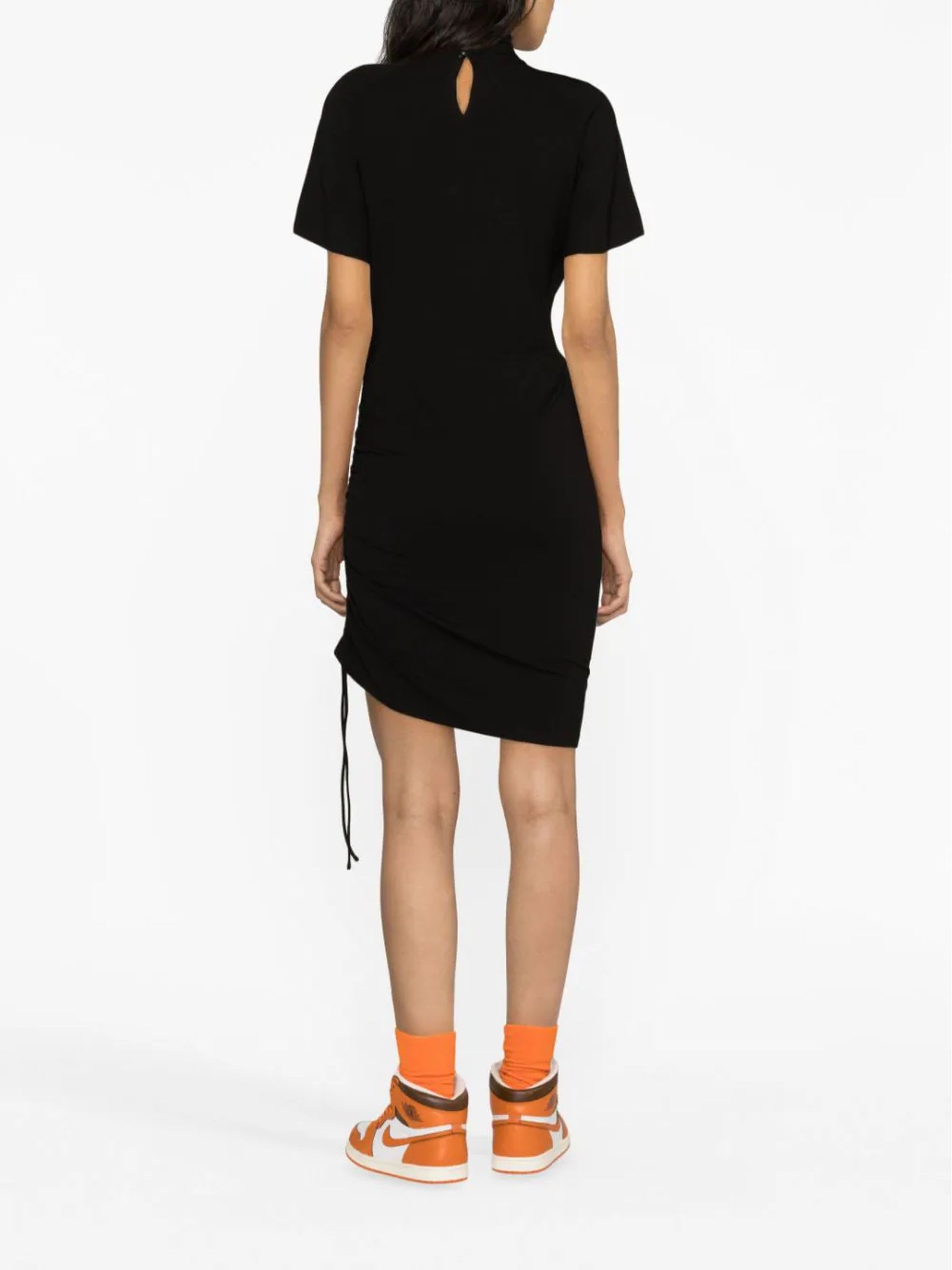 Shop Marant Etoile Black Lya Draped-design Dress In Bk Black