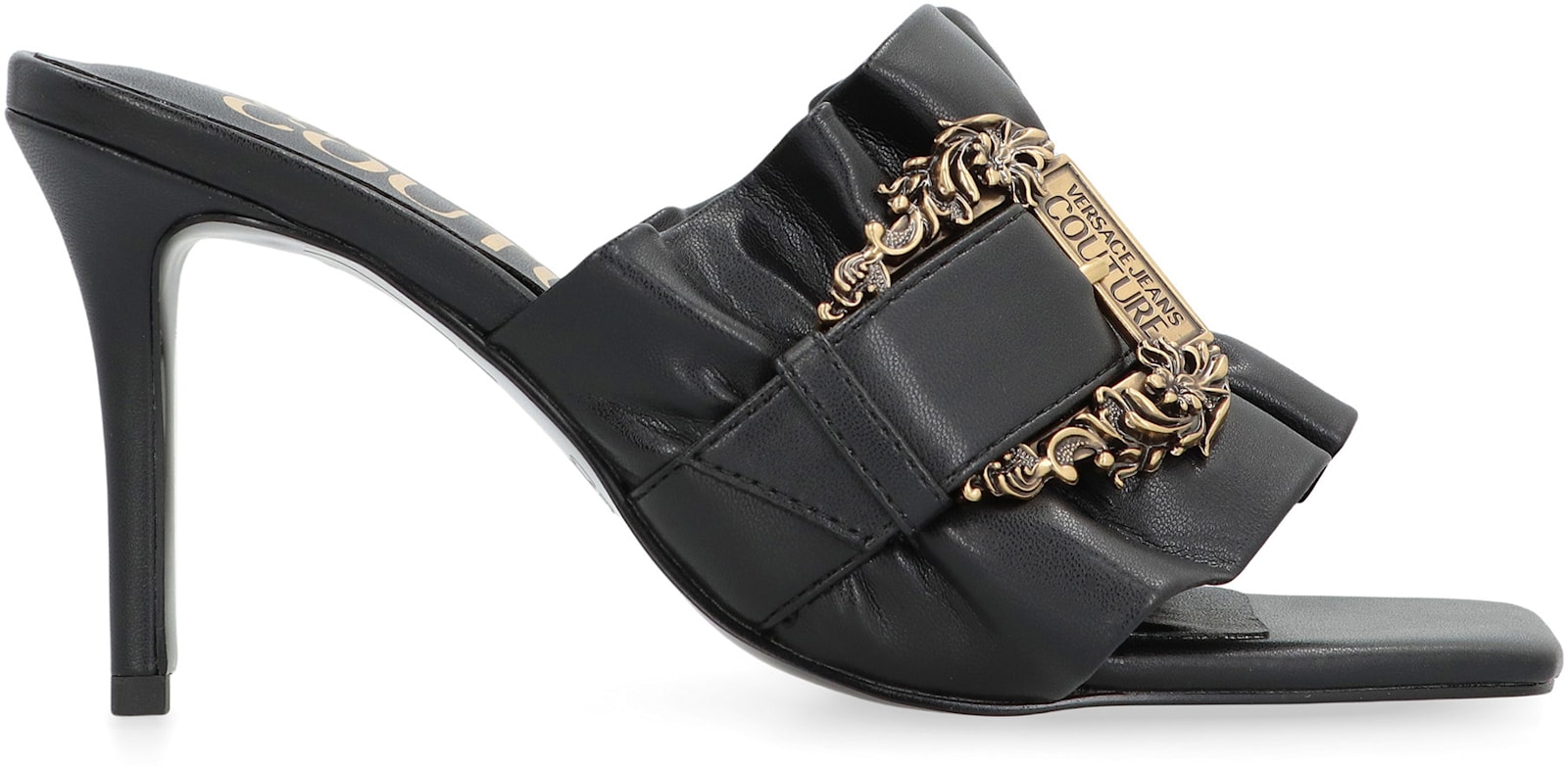 Versace Jeans Couture Open Sandals In Black