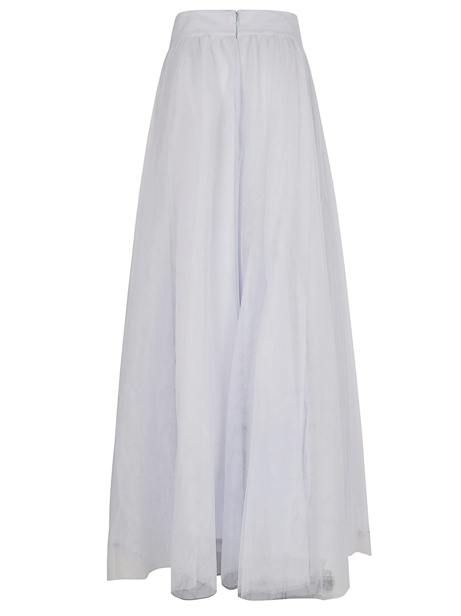 Zimmermann Sheer Overlay High-waisted Layered Tulle Skirt In Lbl Light Blue