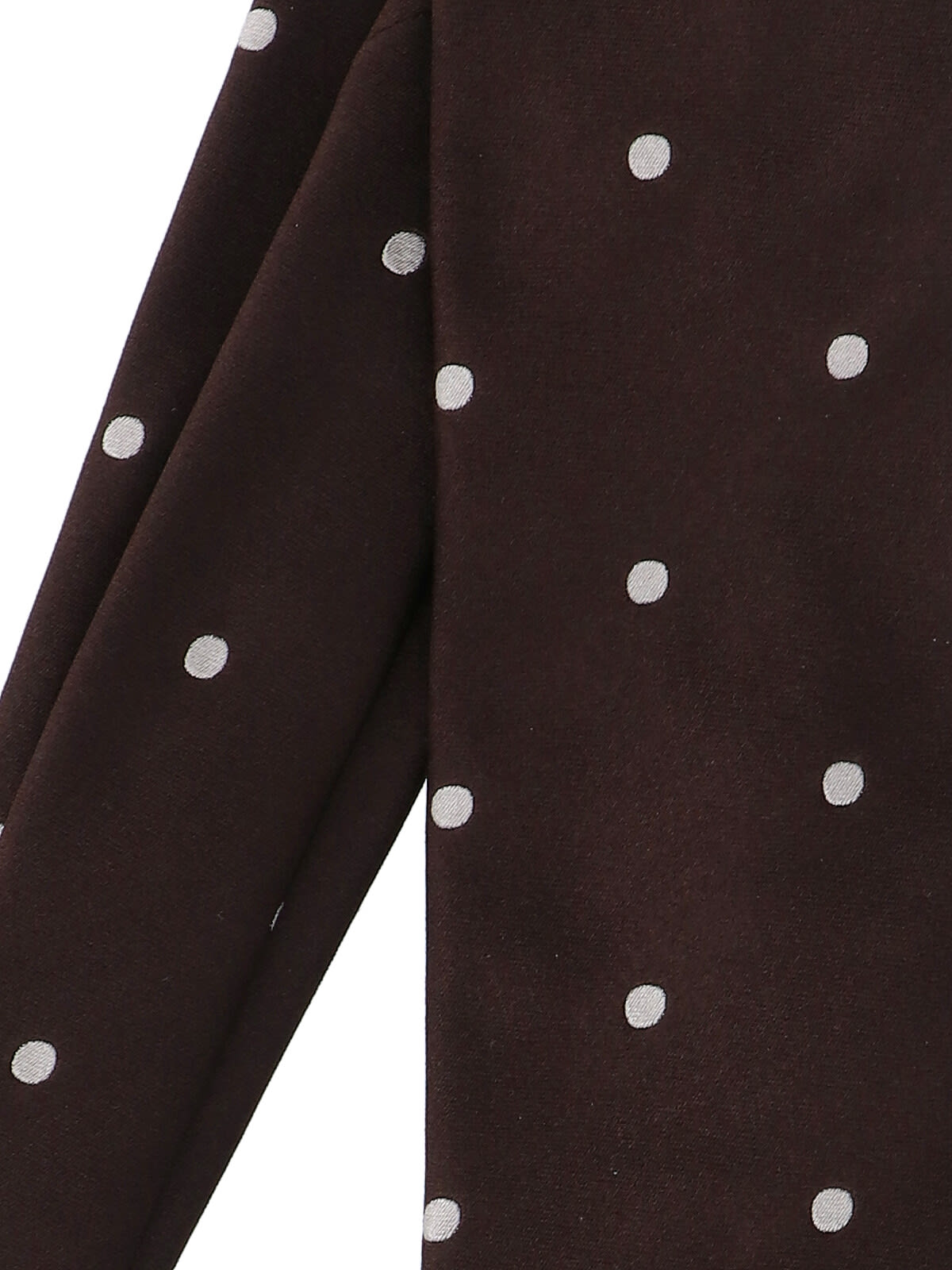 Tom Ford Slim Polka Dot Ties With Pointed Tip In Brown