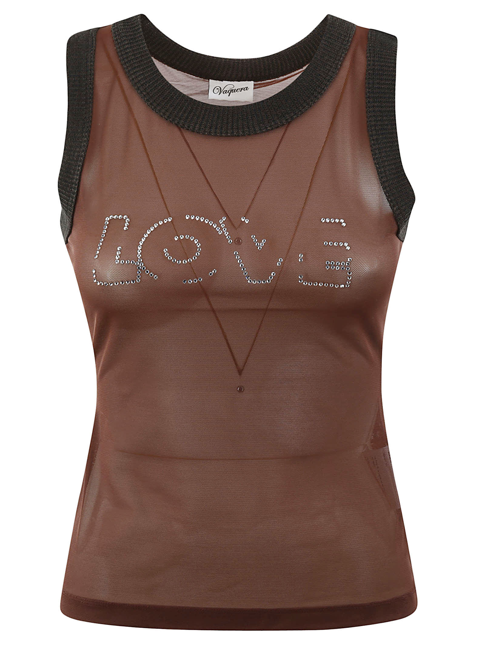 vaquera タンクトップ Vaquera Unisex Tank Top Rhinestones Love In 1 | ModeSens