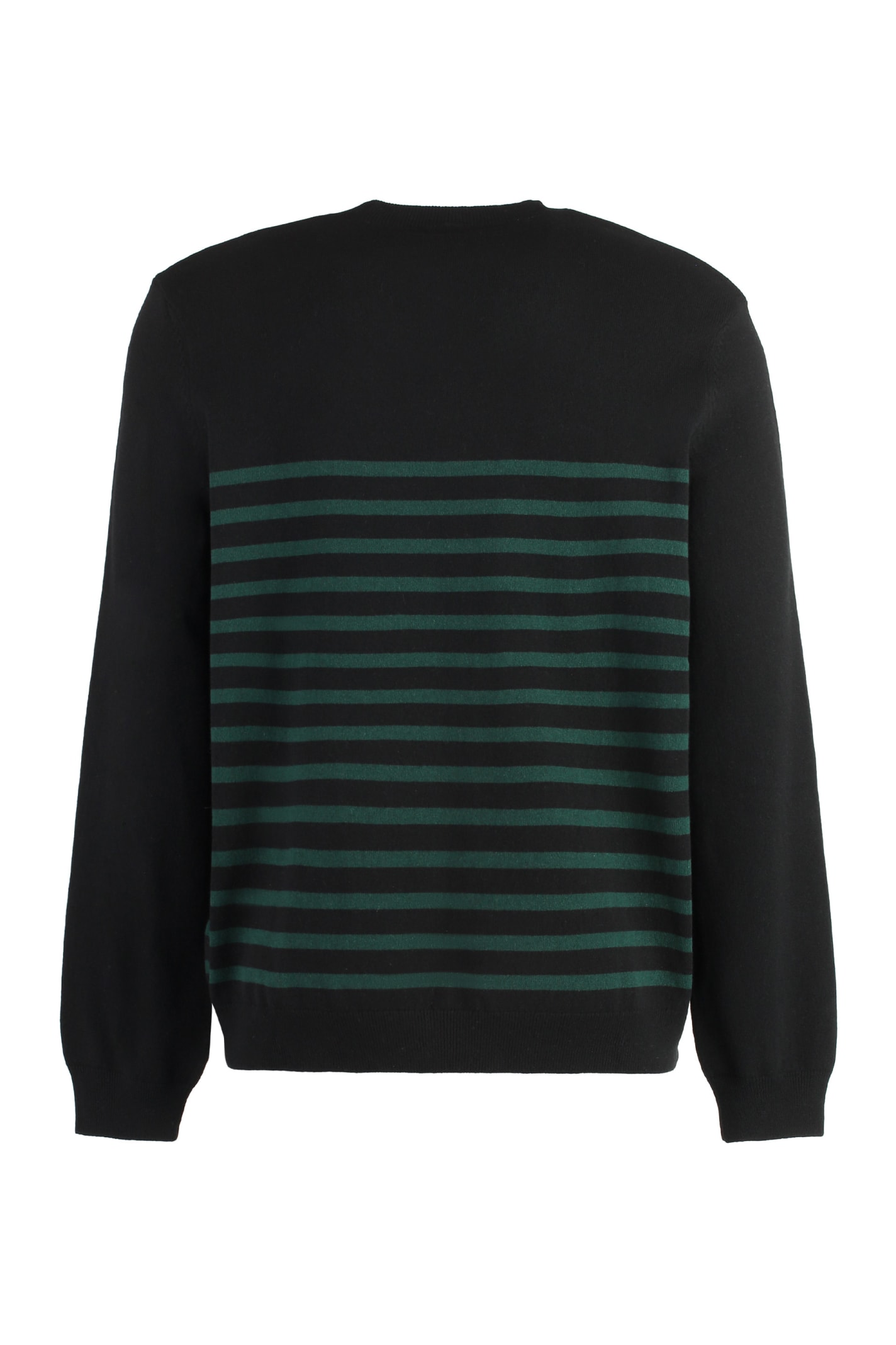 Shop Apc Cotton Blend Crew-neck Sweater In Black