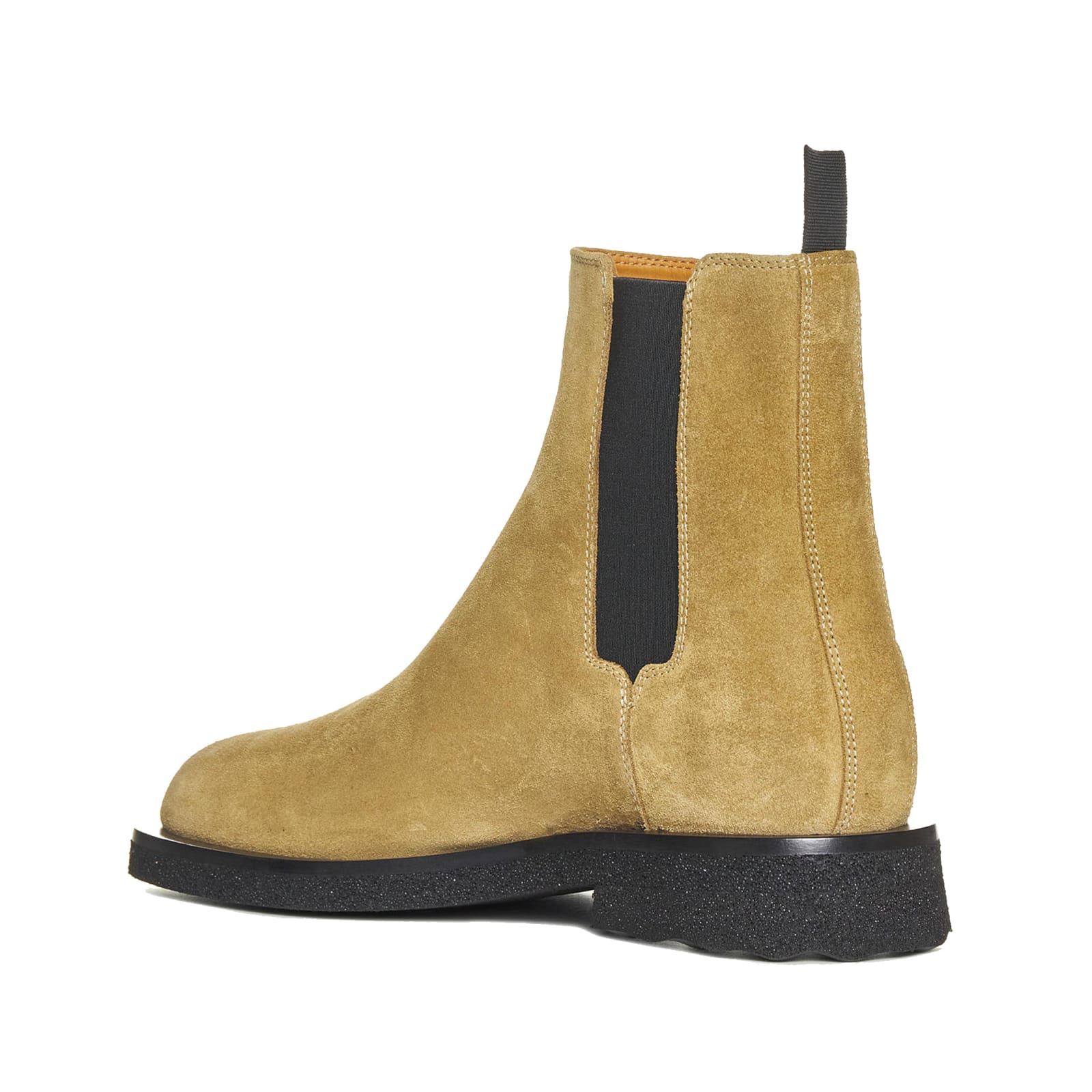 Shop Off-white Suede Ankle Boots In Beige