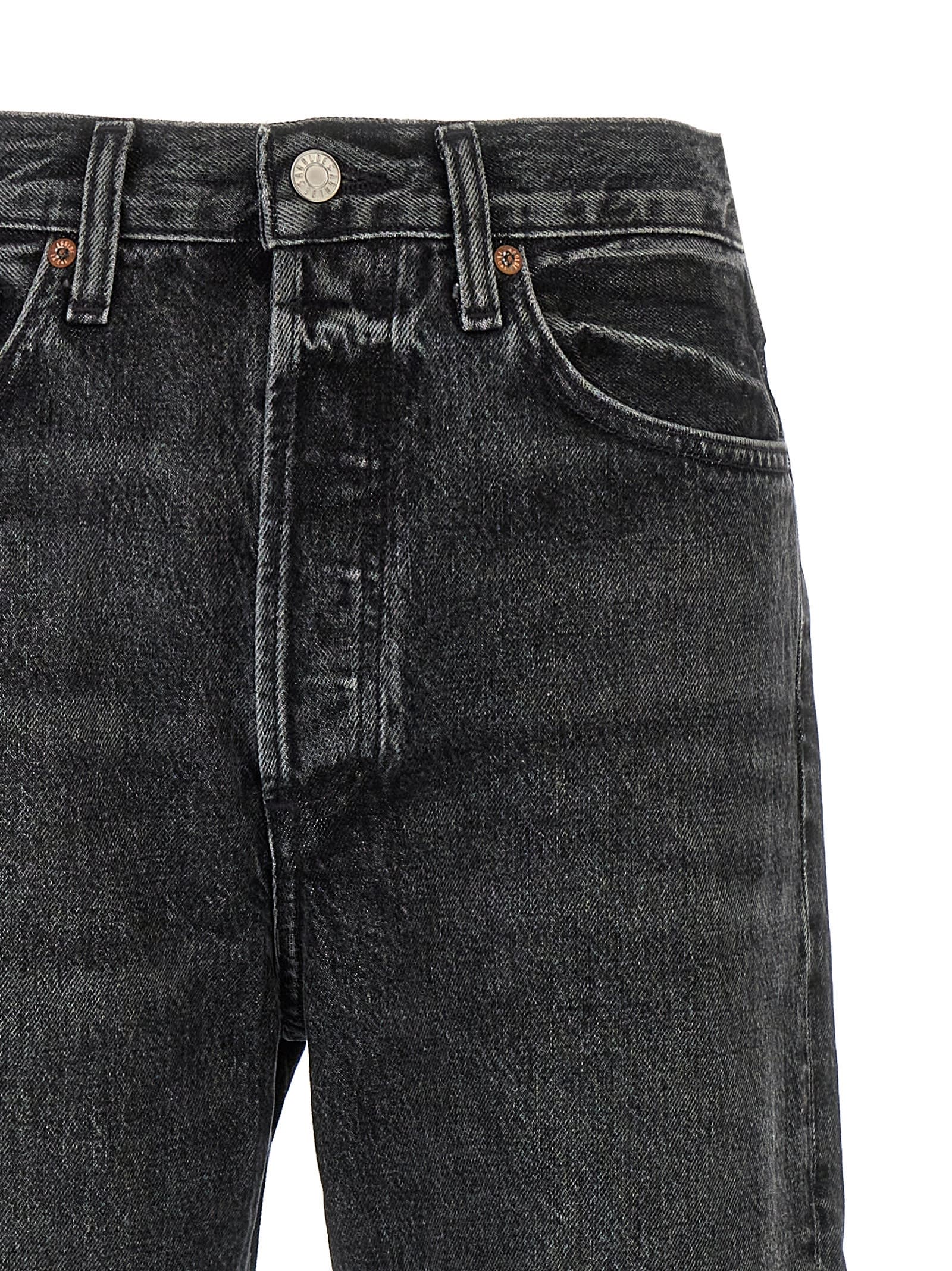 Agolde Low Slung Baggy Jeans In Black