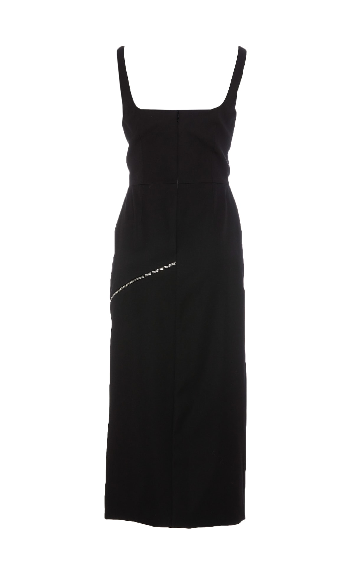 Shop Alexander Mcqueen Cut-out And Zip Dress In Black