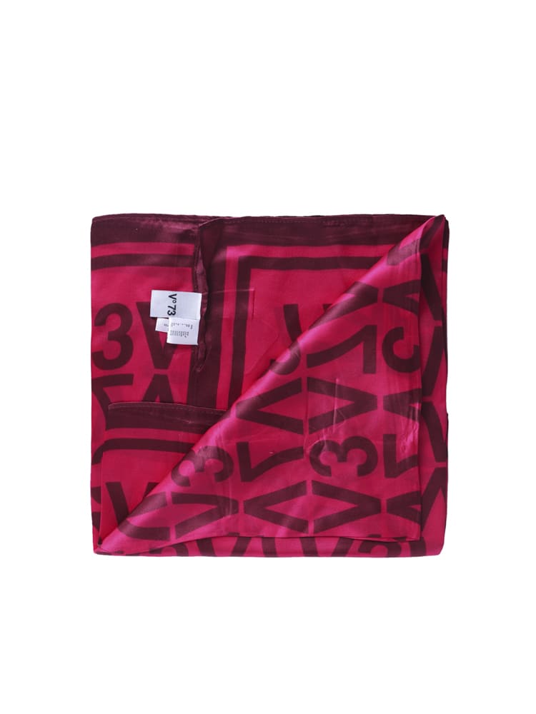 V73 Topazio Foulard In Silk In Bordeaux