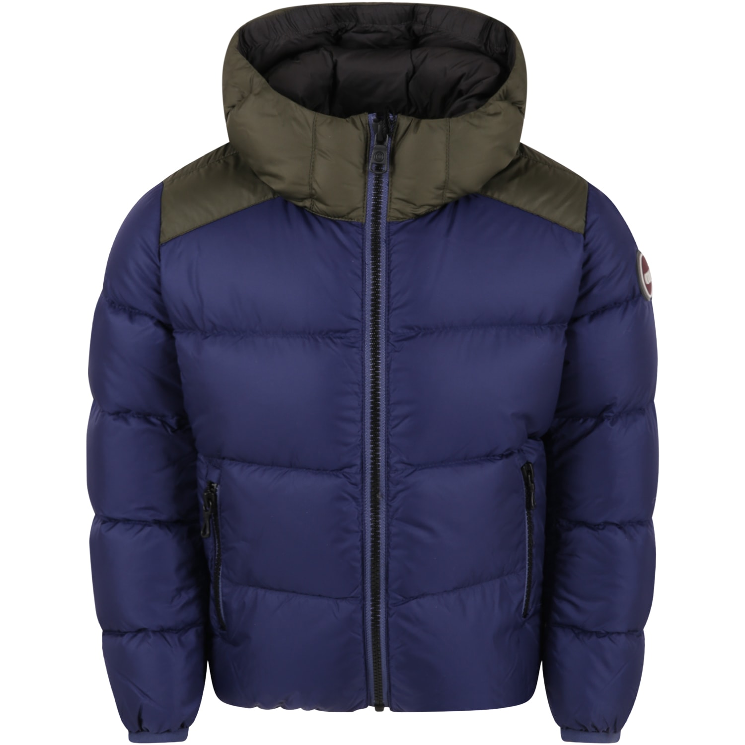Colmar Blue Jacket For Boy With Patch