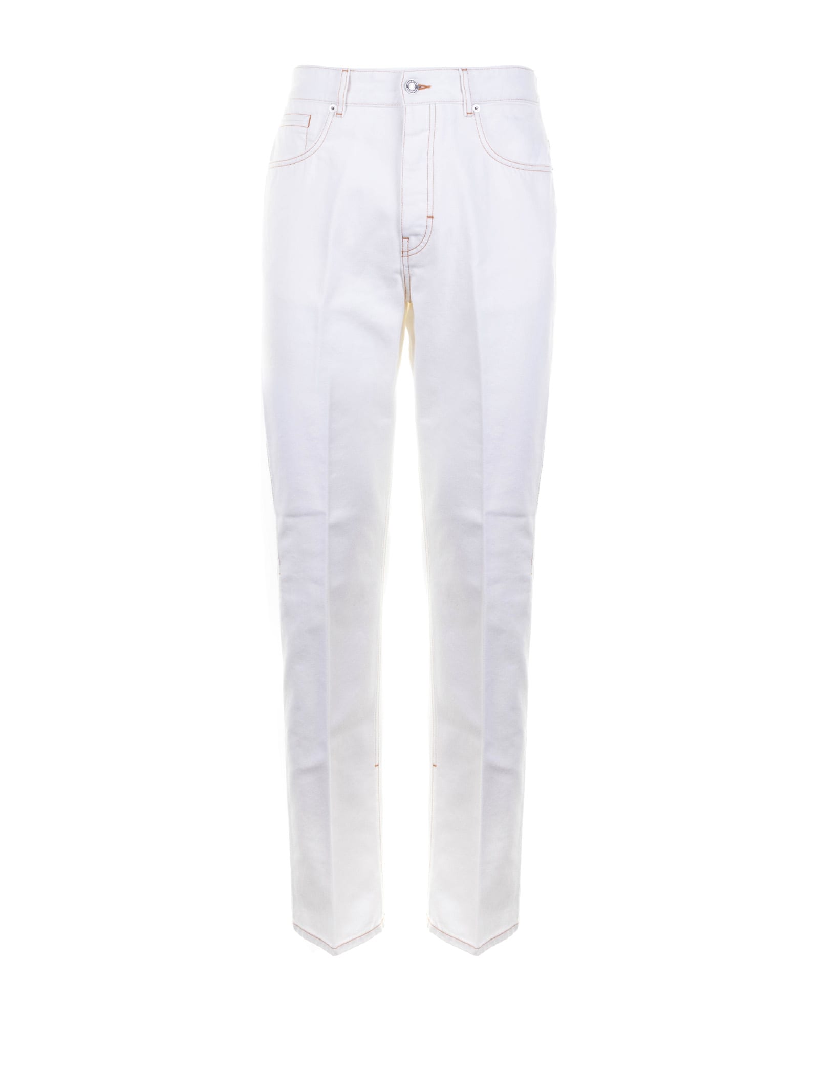Givenchy White Denim Wide-leg Jeans In White