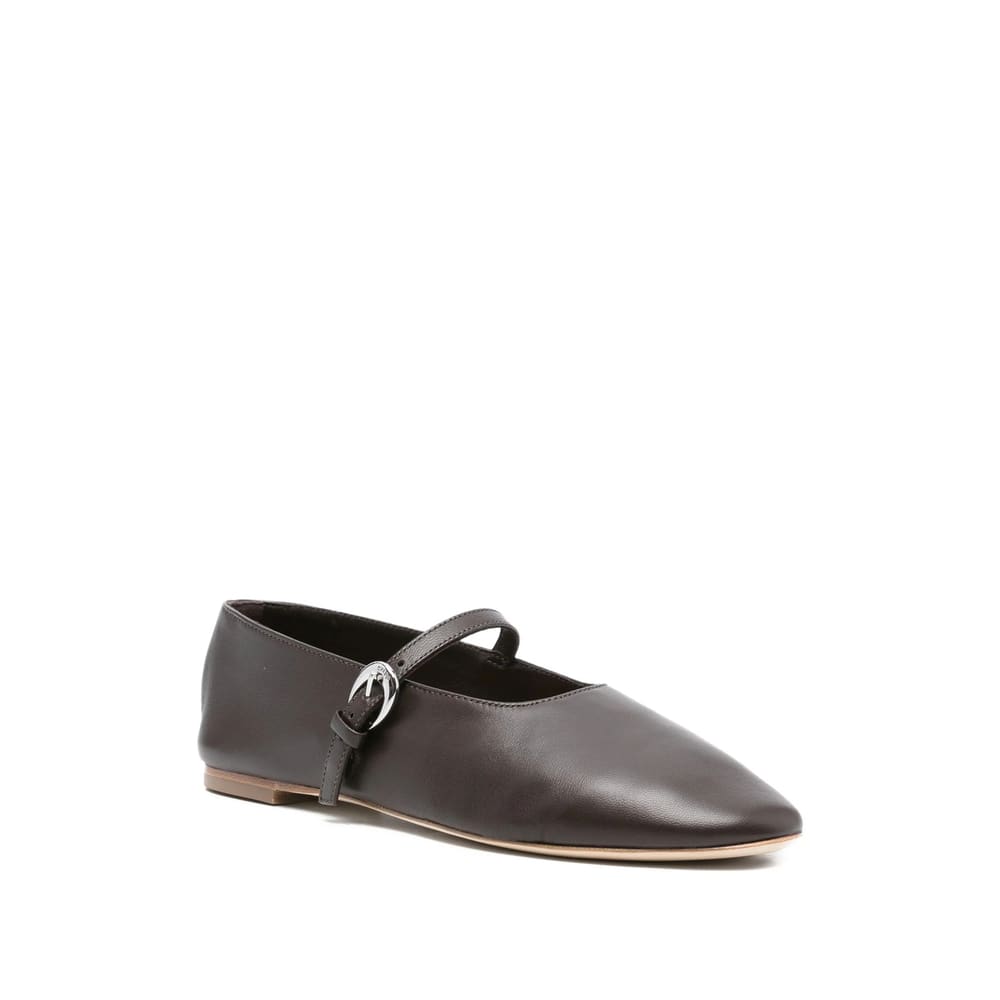 Staud Alba Mary Jane Ballet Flats Espresso In Brown