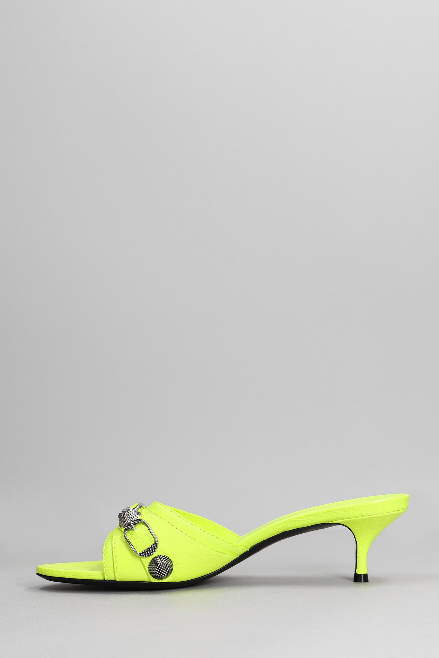BALENCIAGA SLIPPER-MULE IN YELLOW LEATHER