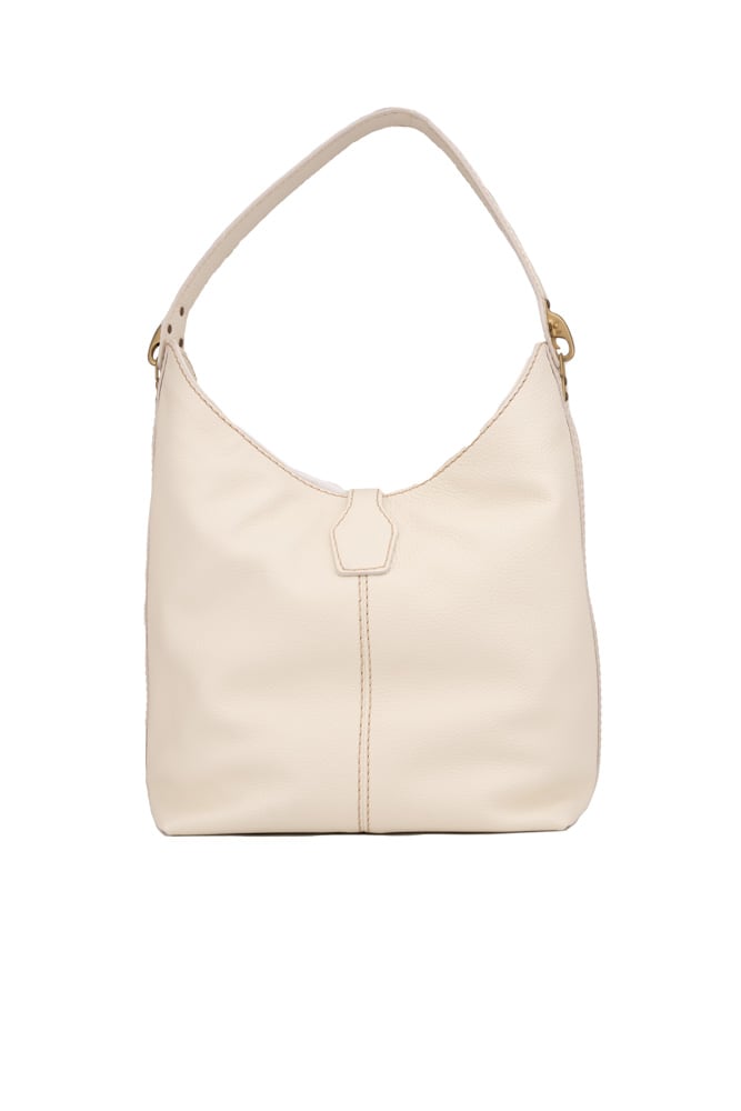 Shop Fay Hobo Bag In Leather In Porcellana