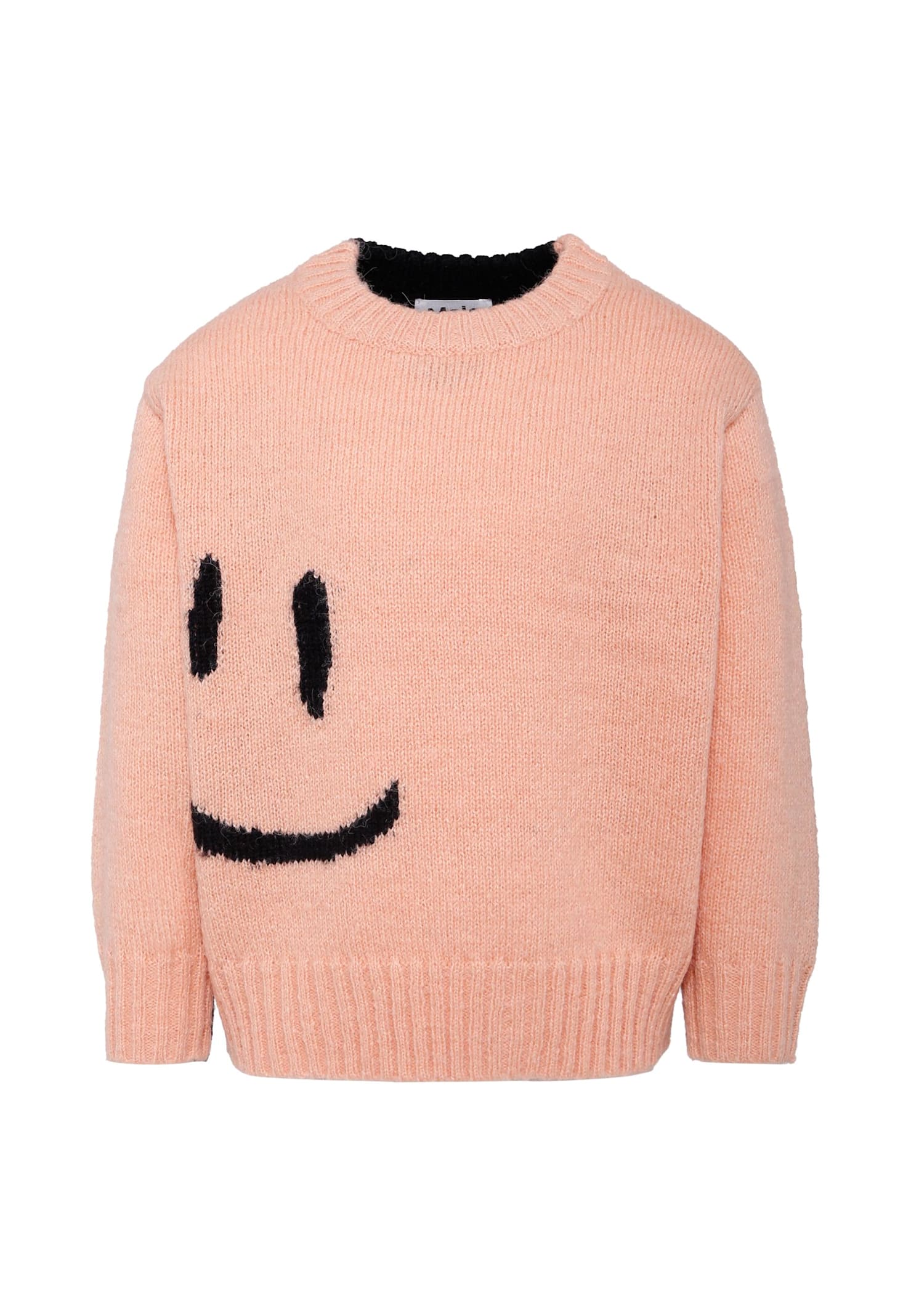 Molo Smiley-face Jacquard Jumper In Pink