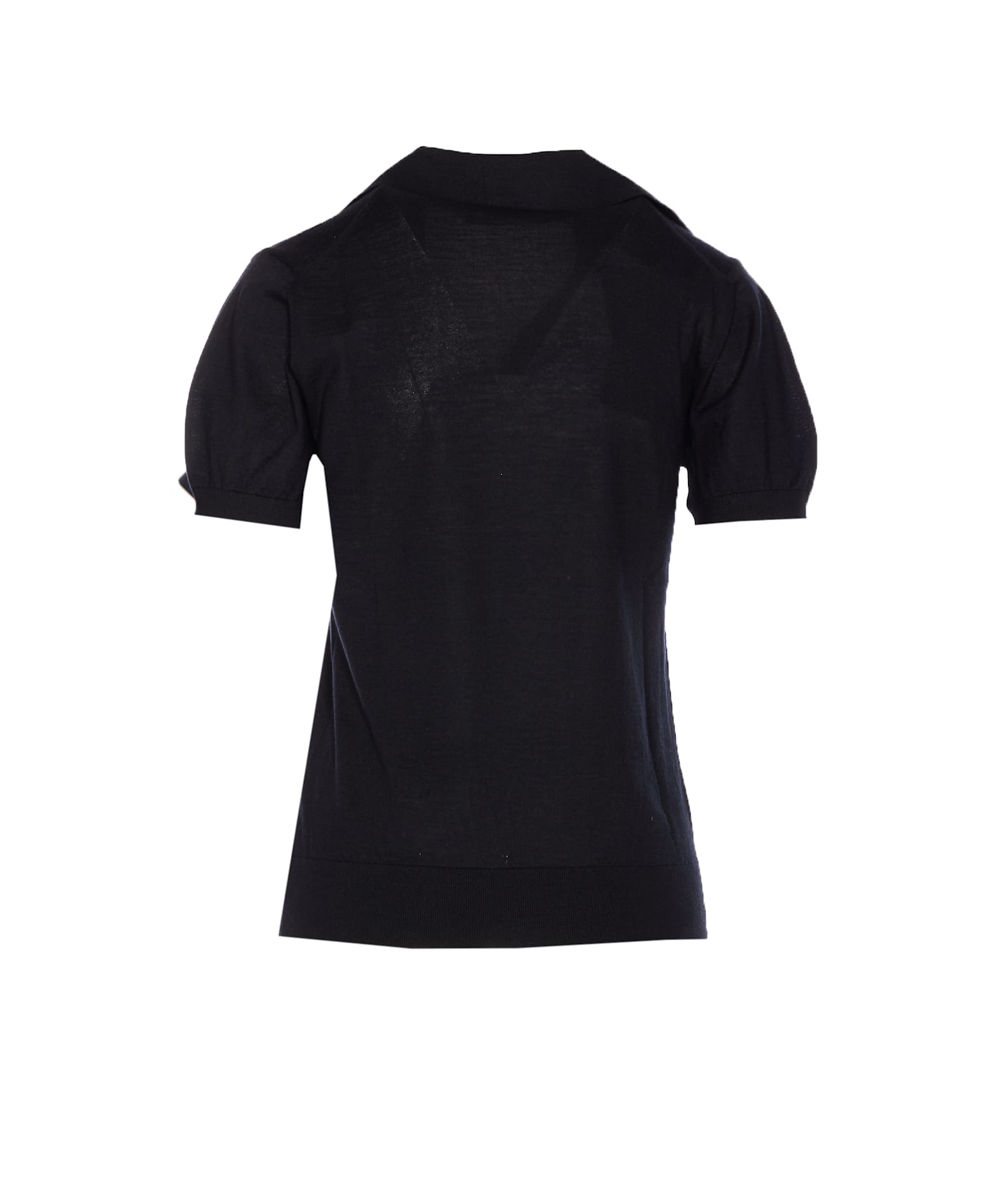 Dolce & Gabbana Cashmere Polo Pullover In Black