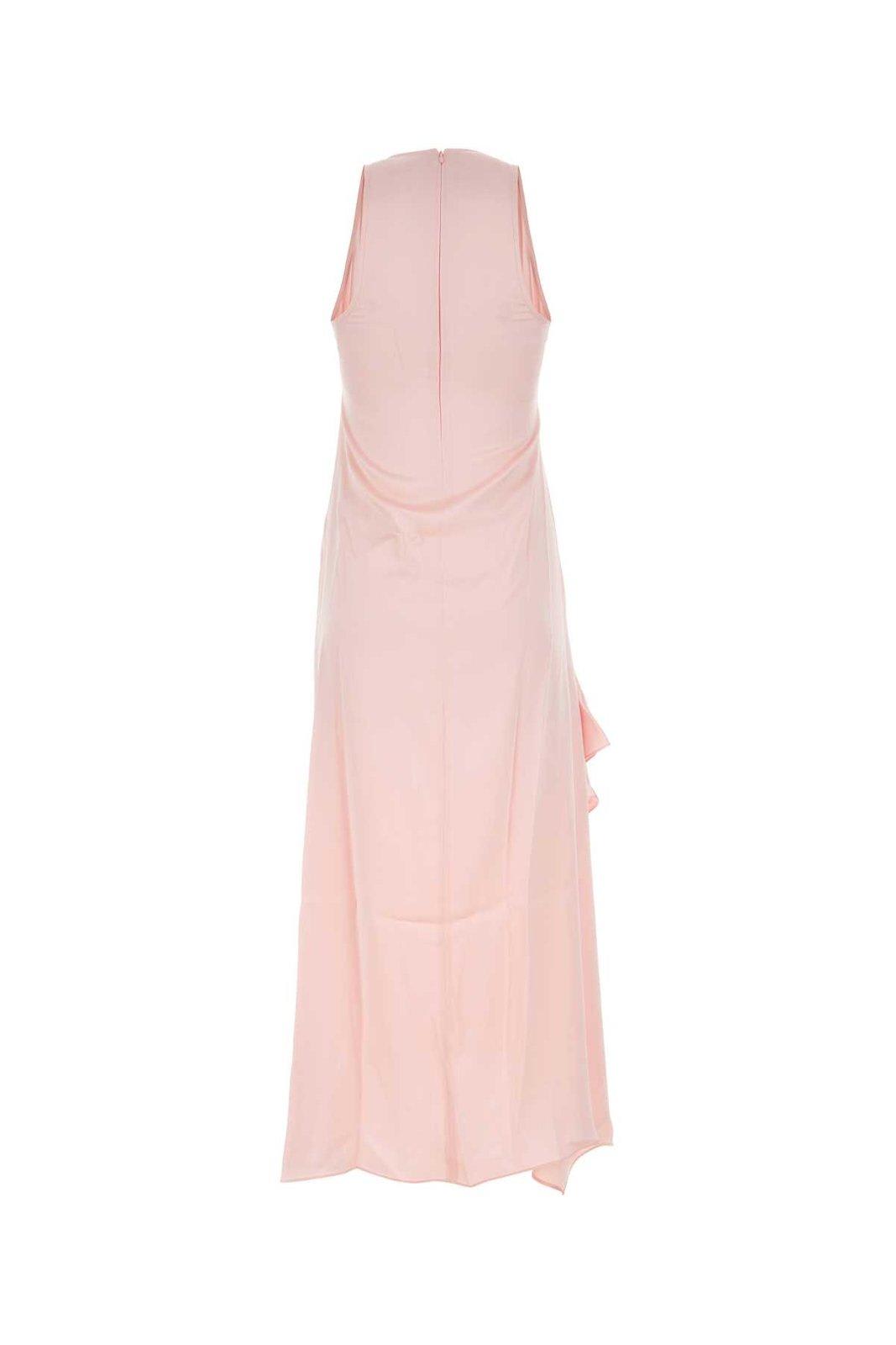 Shop Jw Anderson Sleeveless Draped Midi Dress In Pink