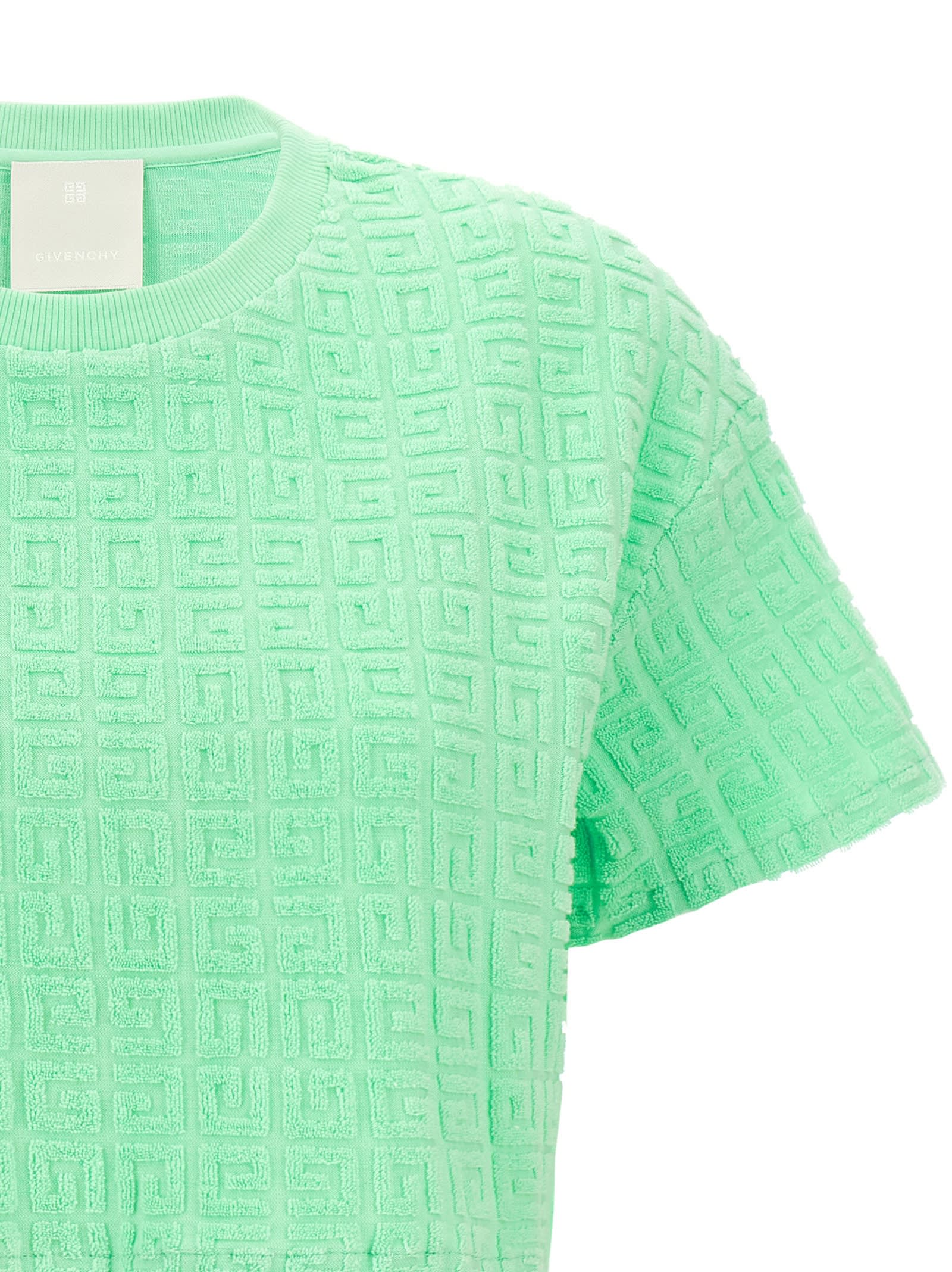Shop Givenchy T-shirt Cropped Capsule Plage In Green