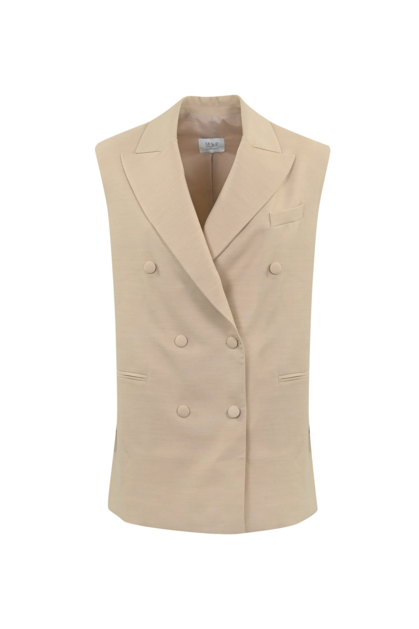Shop Mvp Wardrobe Nice Vest In Ivory