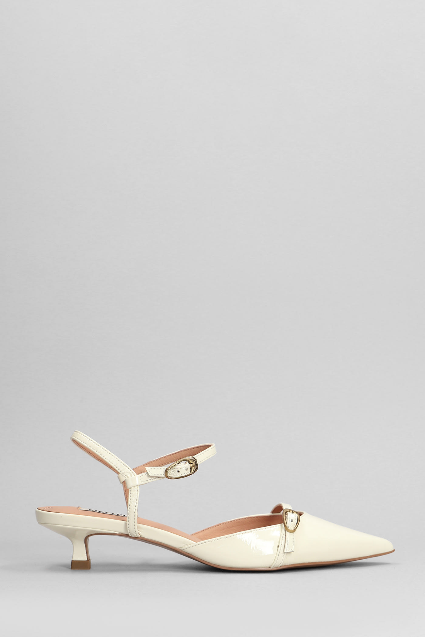 Linda 40 Pumps In White Patent Leather