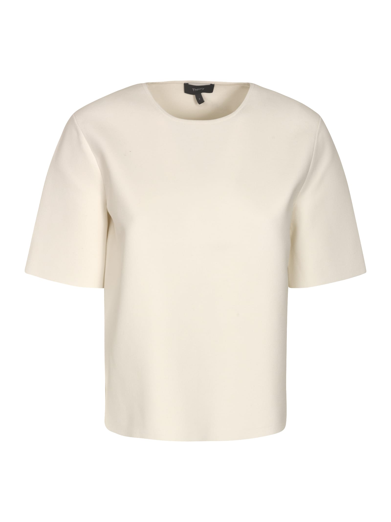 Theory Round Neck Plain Top In White