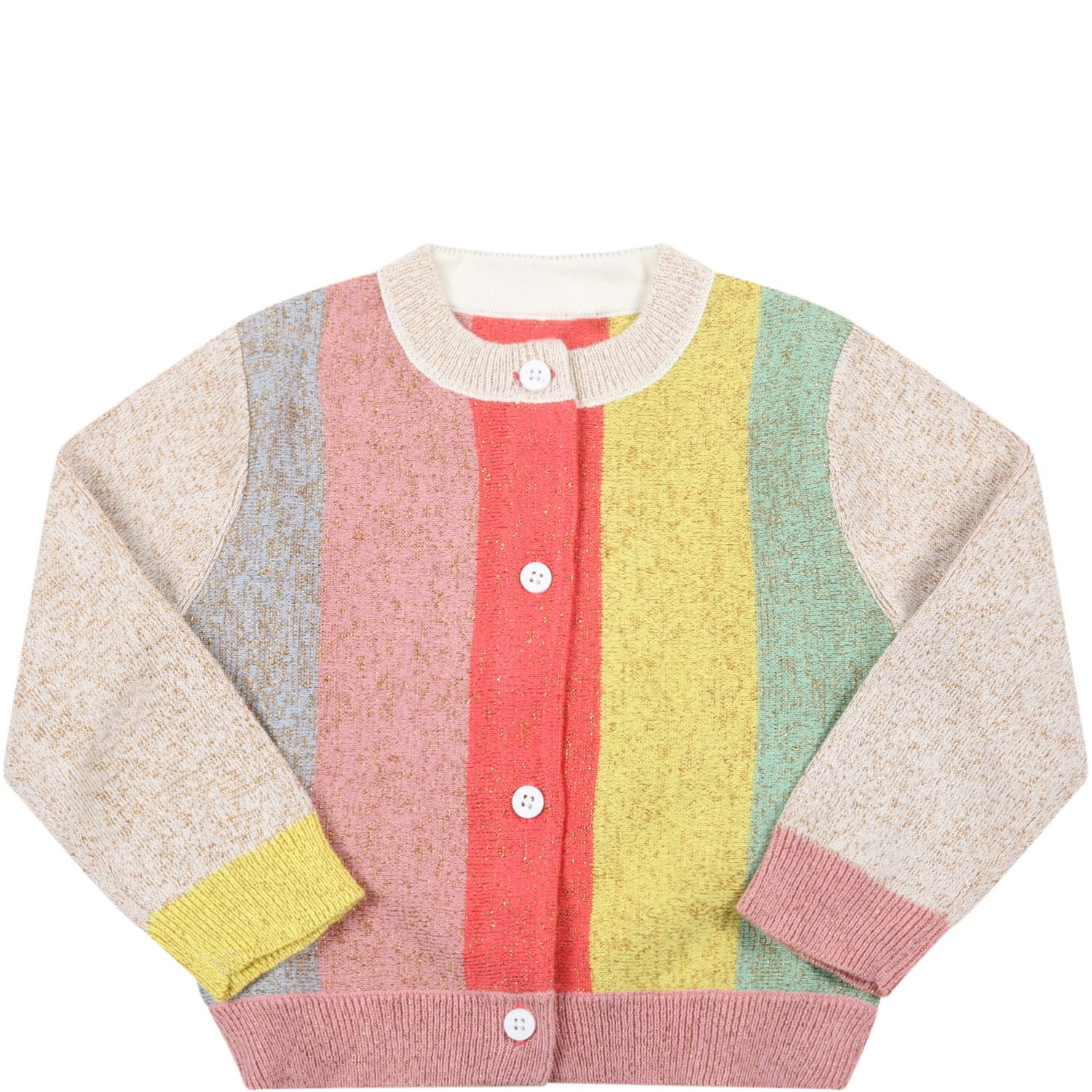 Stella McCartney Kids Multicolor Cardigan For Baby Girl With Lurex Details