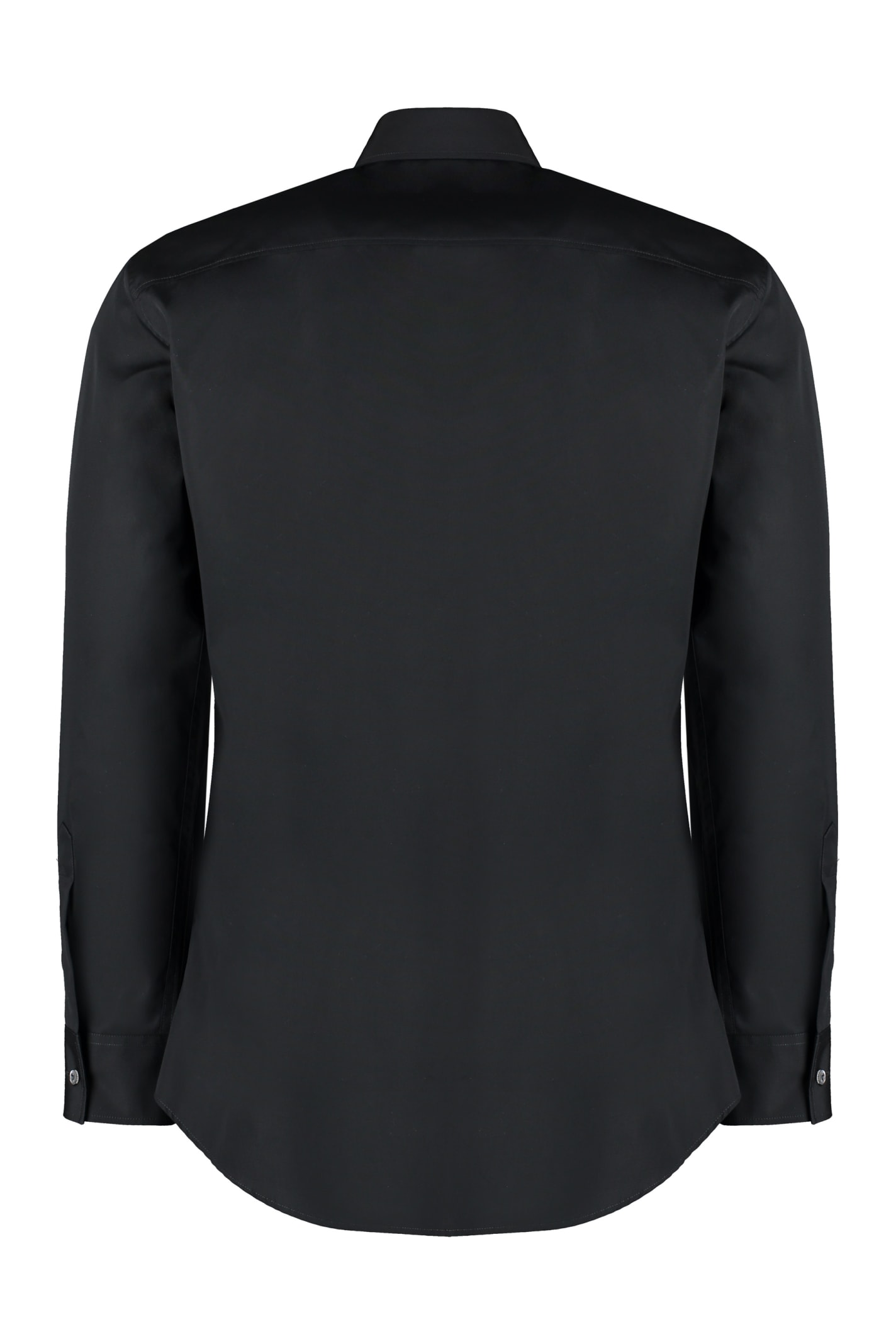 Shop Dsquared2 Long Sleeve Cotton Shirt In Black