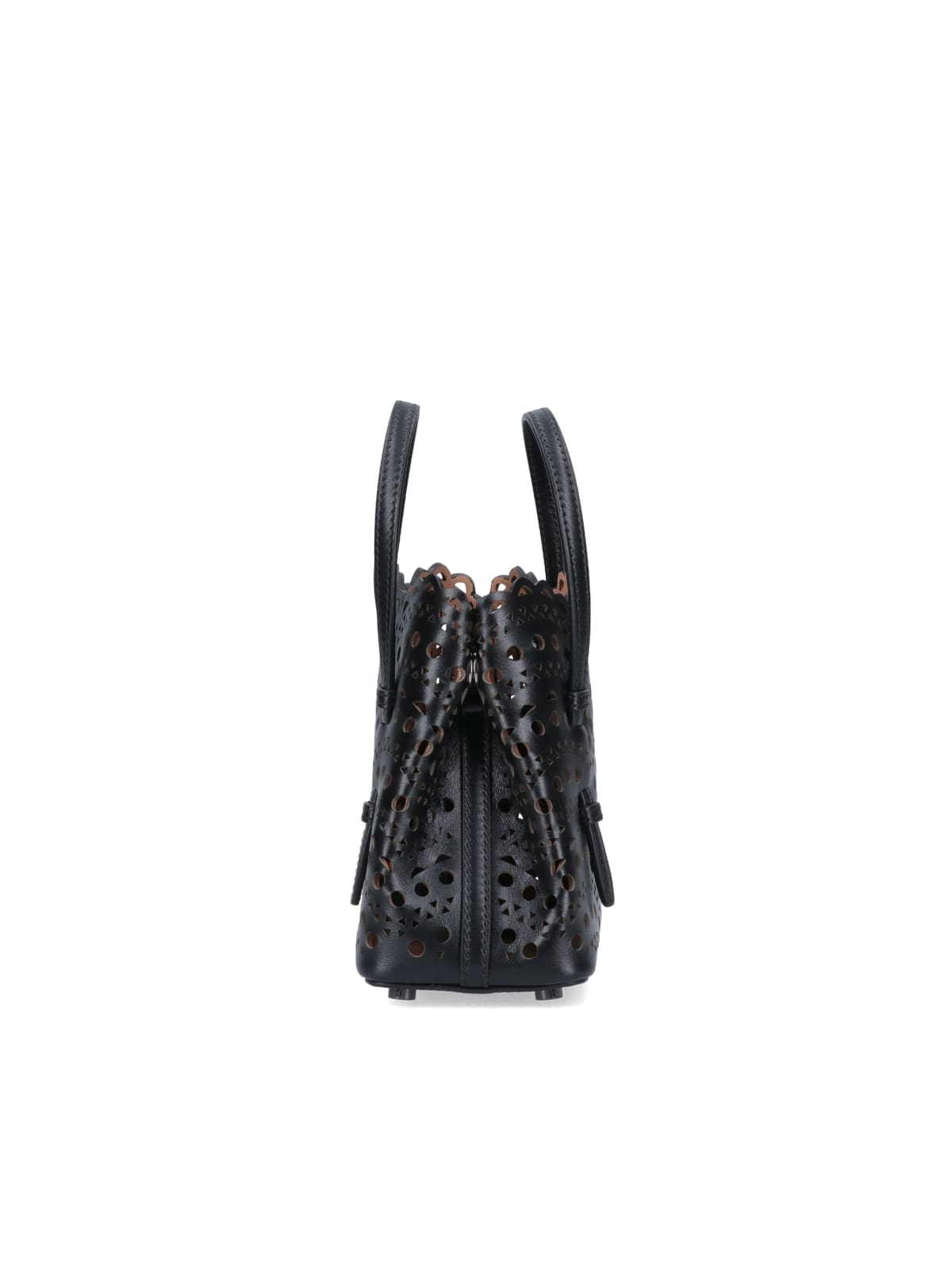 Shop Alaïa Mina 16 Micro Bag In Black