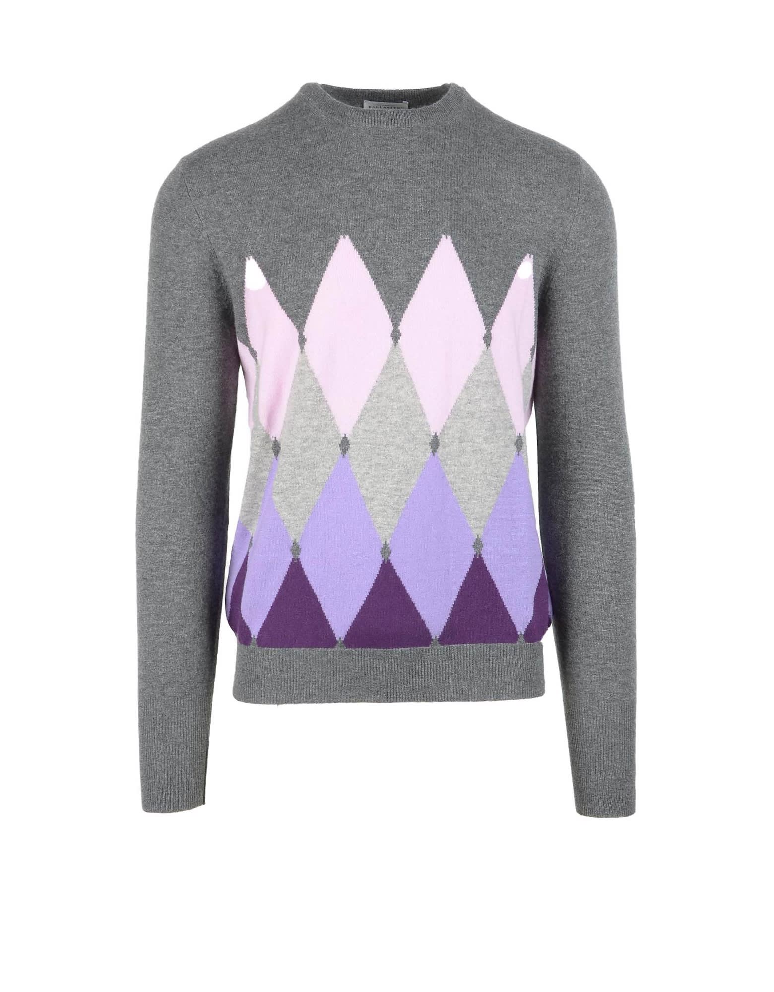 Ballantyne Mens Pink / Gray Sweater
