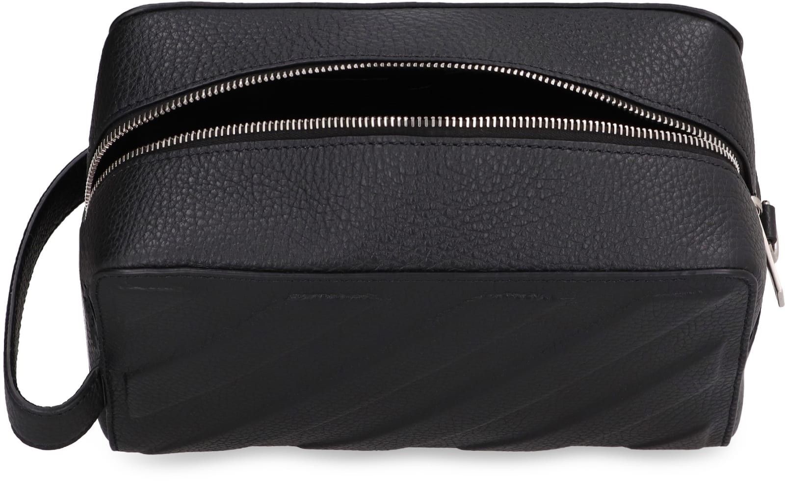 Off-white Leather Pouch In Black