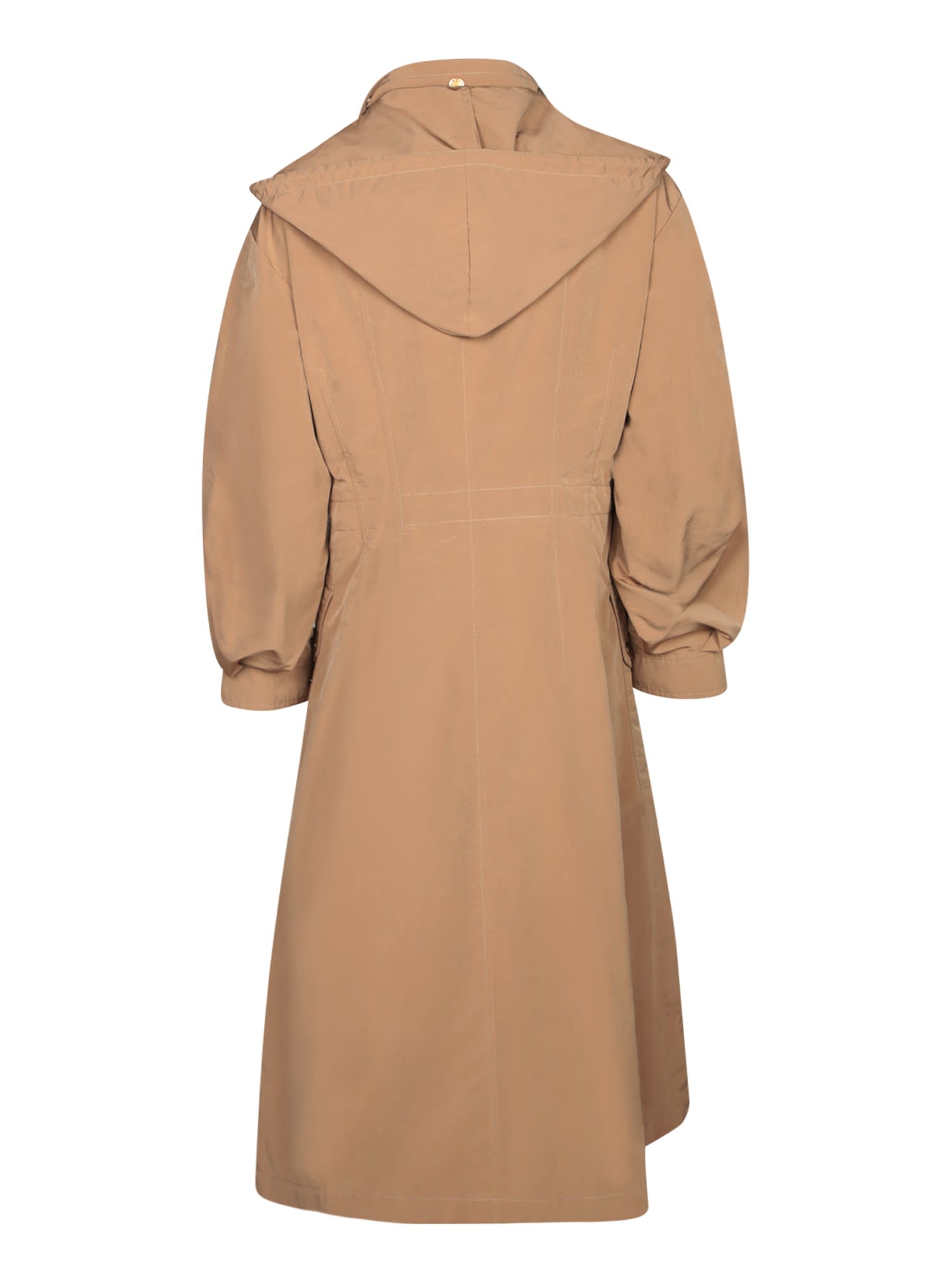 MONCLER NANTES LONG PARKA TRENCH BEIGE