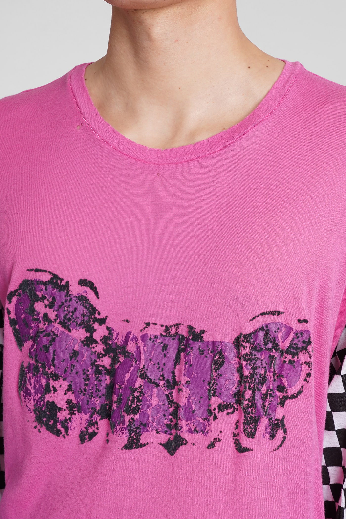 Shop Erl T-shirt In Fuxia Cotton