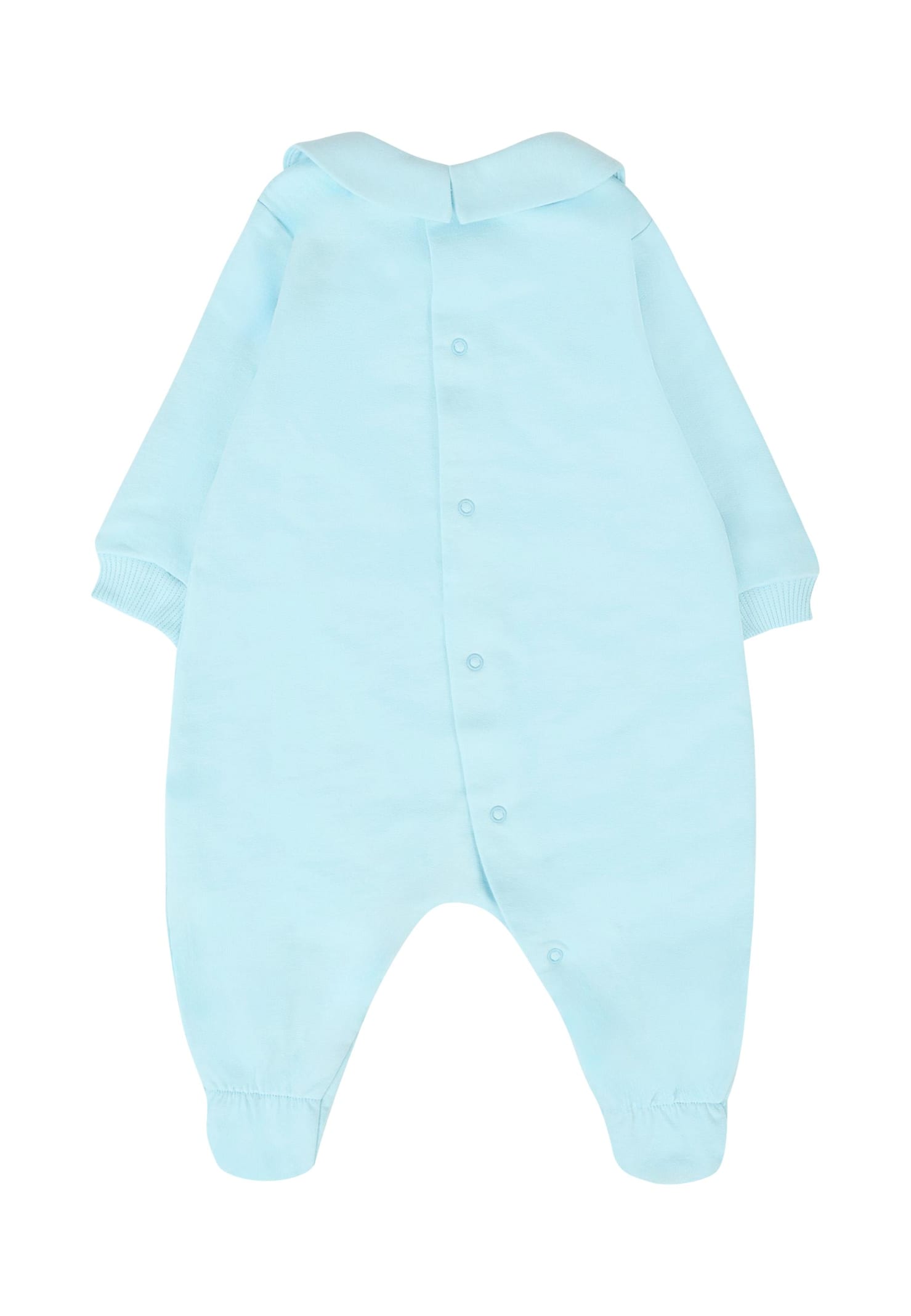 Moschino Light Blue Baby Set For Baby Boy With Teddy Bear In Blue