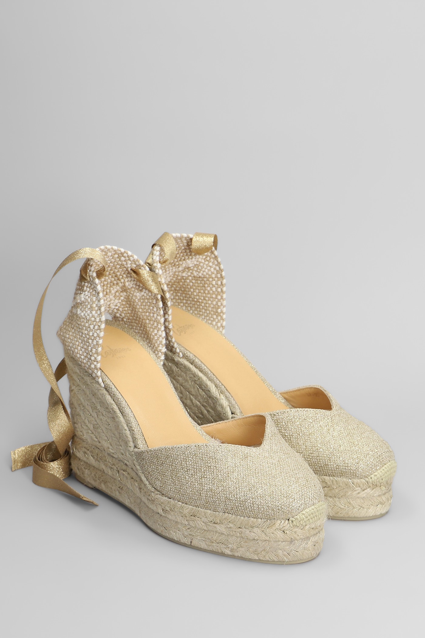 CASTAñER CHIARA-8ED-032 WEDGES IN GOLD CANVAS
