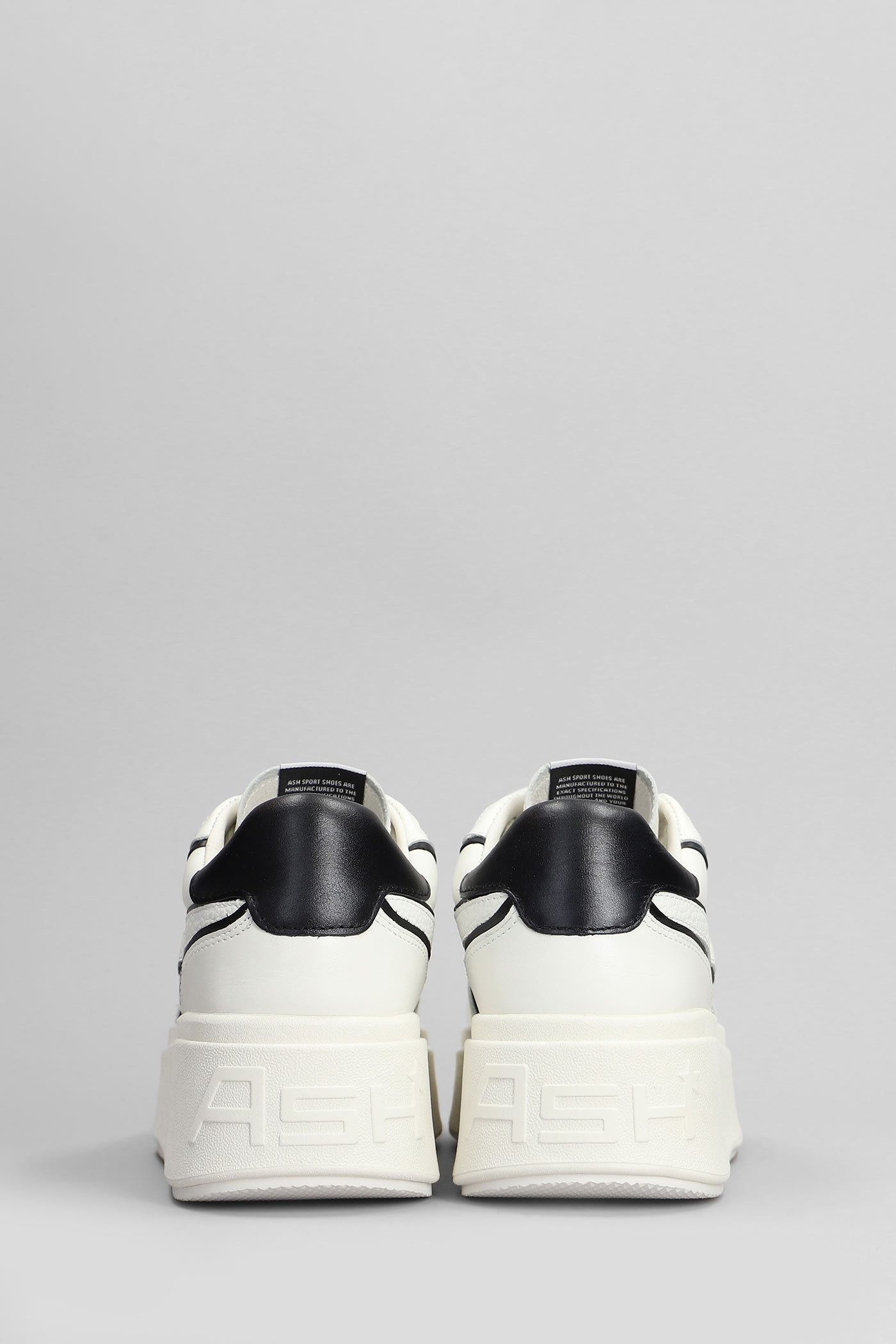 Ash Low Top Leather Platform Sneakers In White