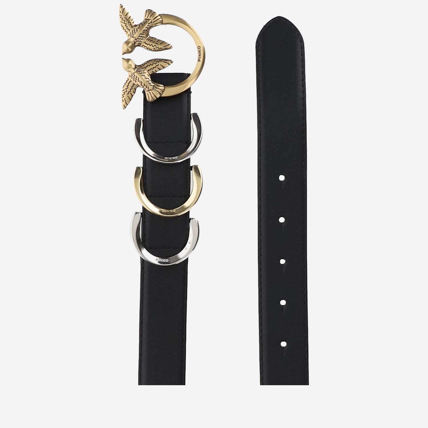 Shop Pinko Love Birds Leather Belt