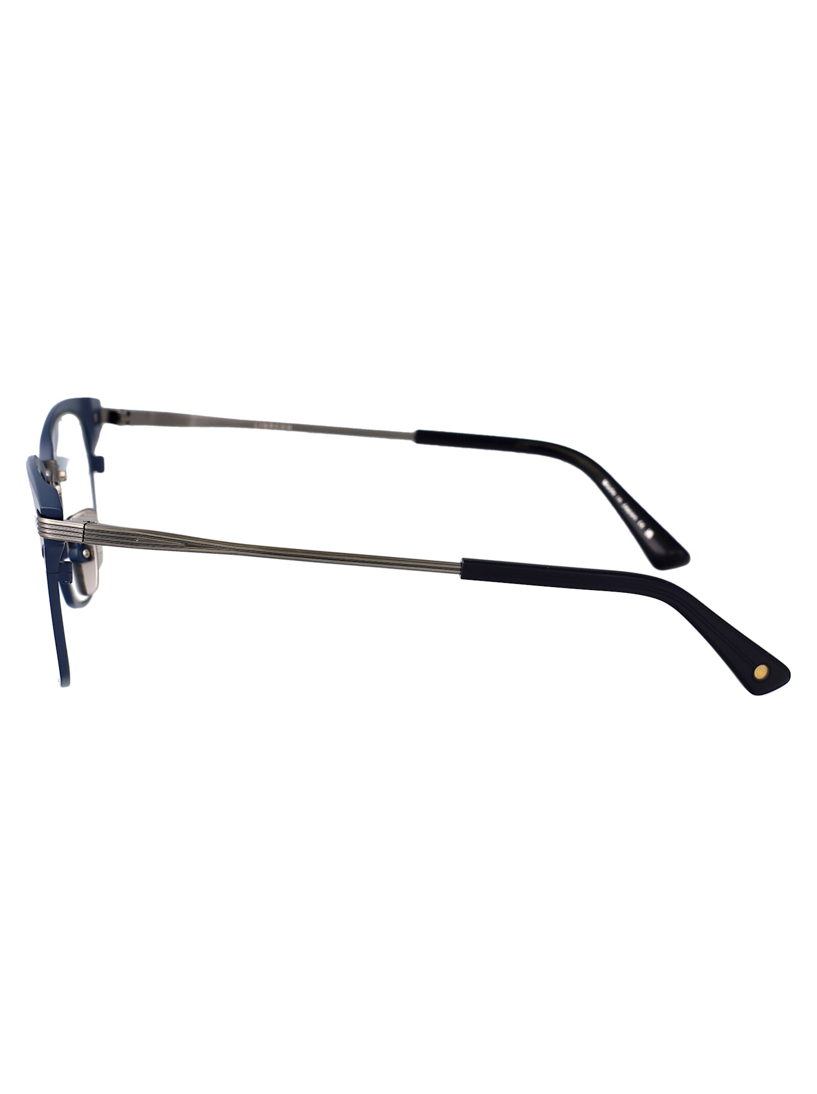 Dita Linrcon Glasses In Matte Navy - Antique Silver W/clear