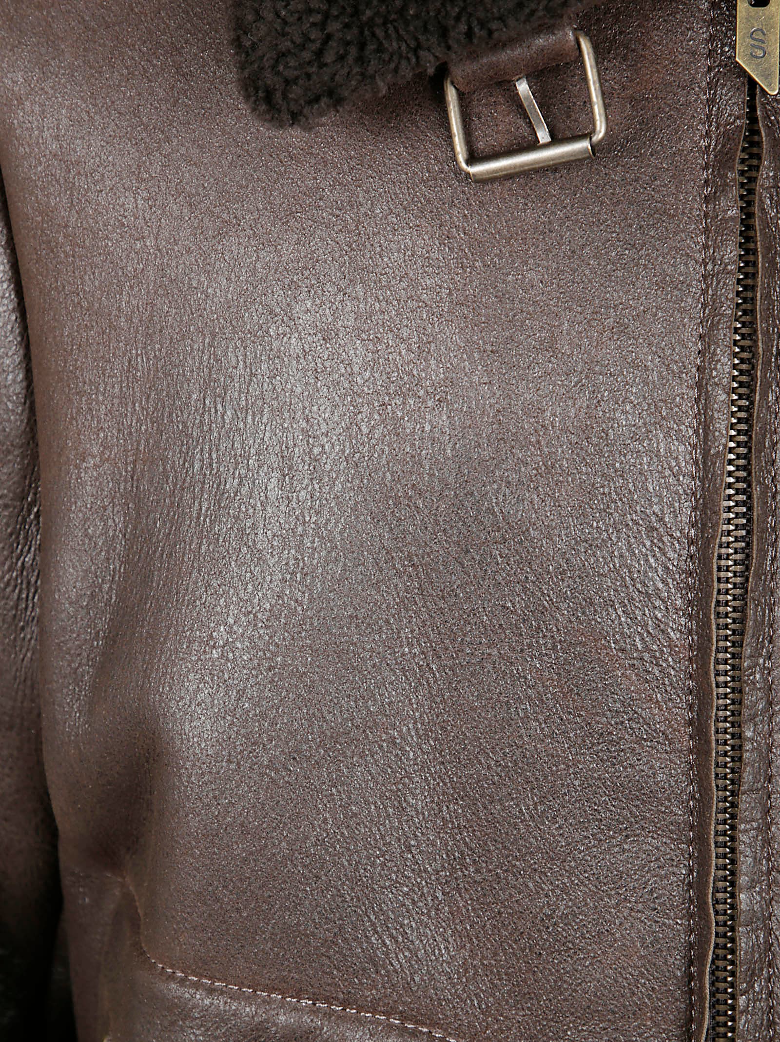 Salvatore Santoro Dark Brown Leather Jacket In Brown