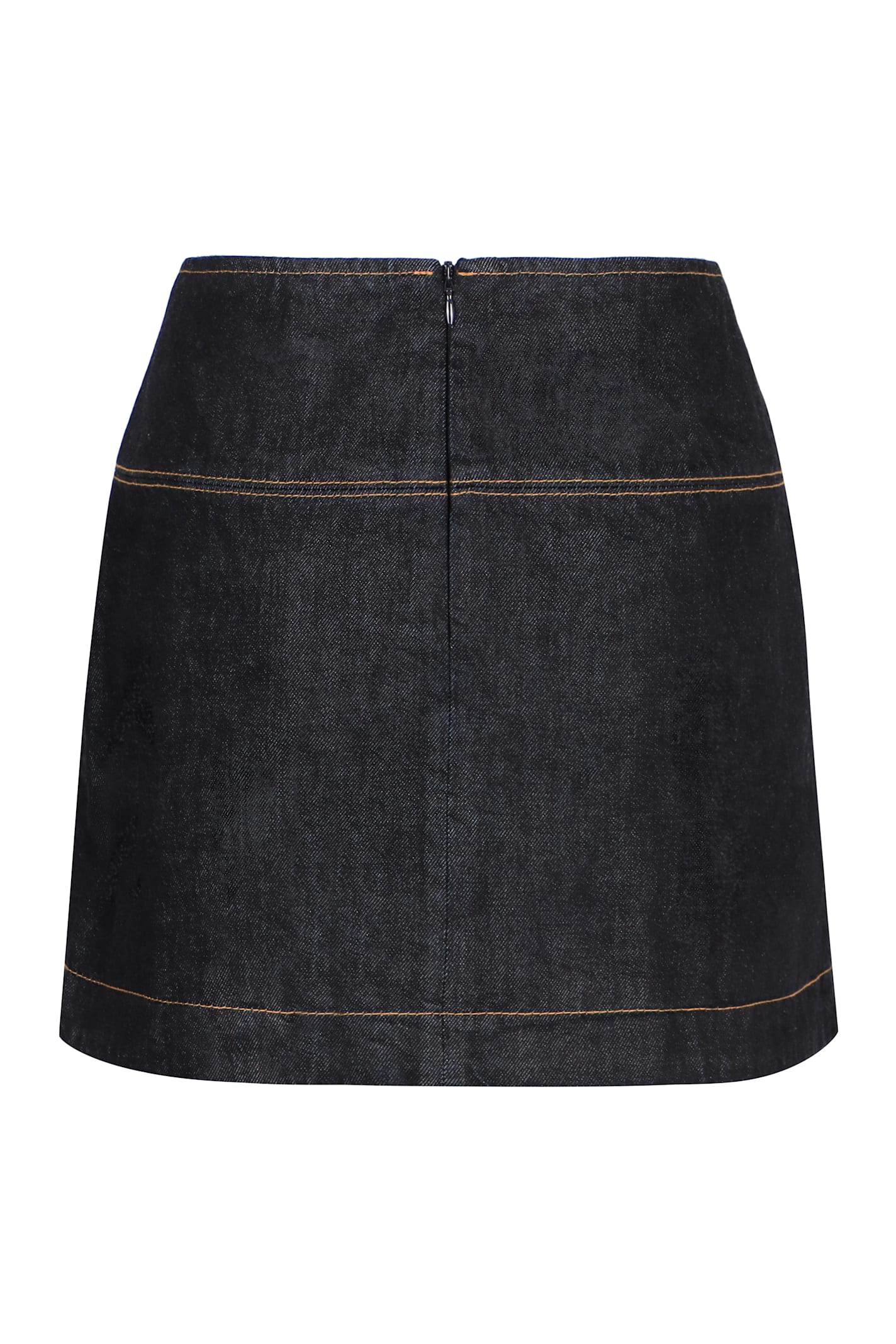 Zimmermann Crush Denim Mini Skirt In Blue